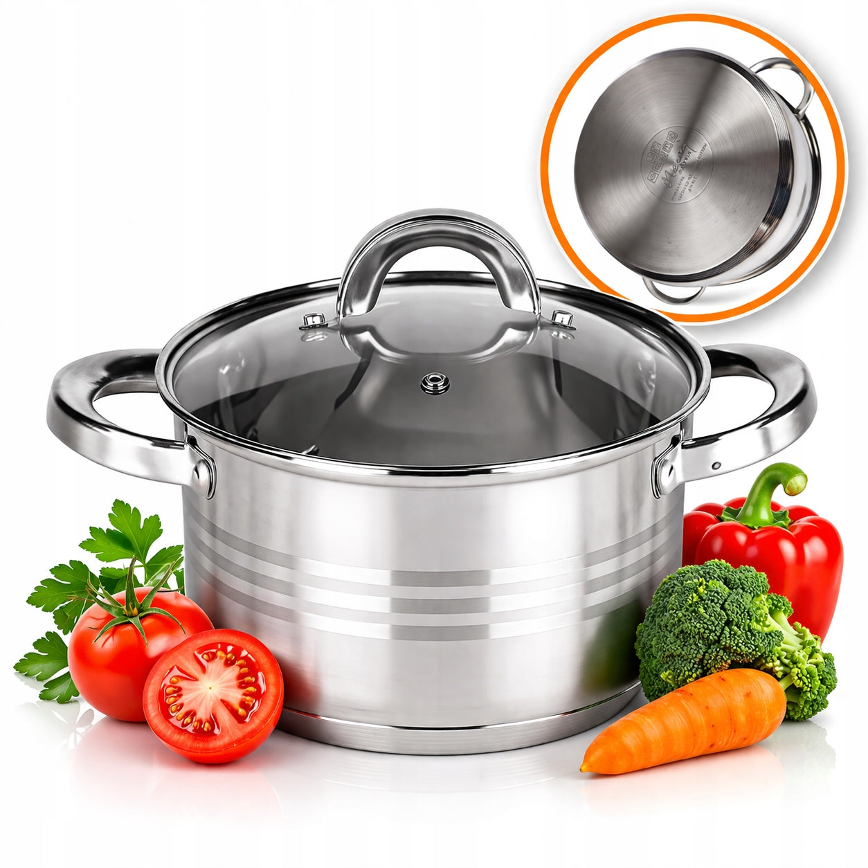 TRADITIONAL STEEL POT 14cm with LID INDUCTIONS GAS 1,2L Ronner AUSTRIA