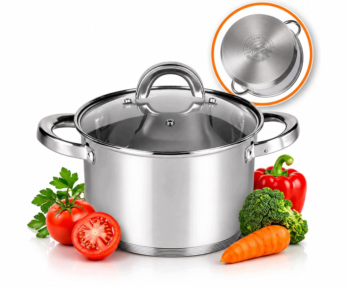 TRADITIONAL STEEL POT 24cm with GAS LID 6,5L Ronner AUSTRIA