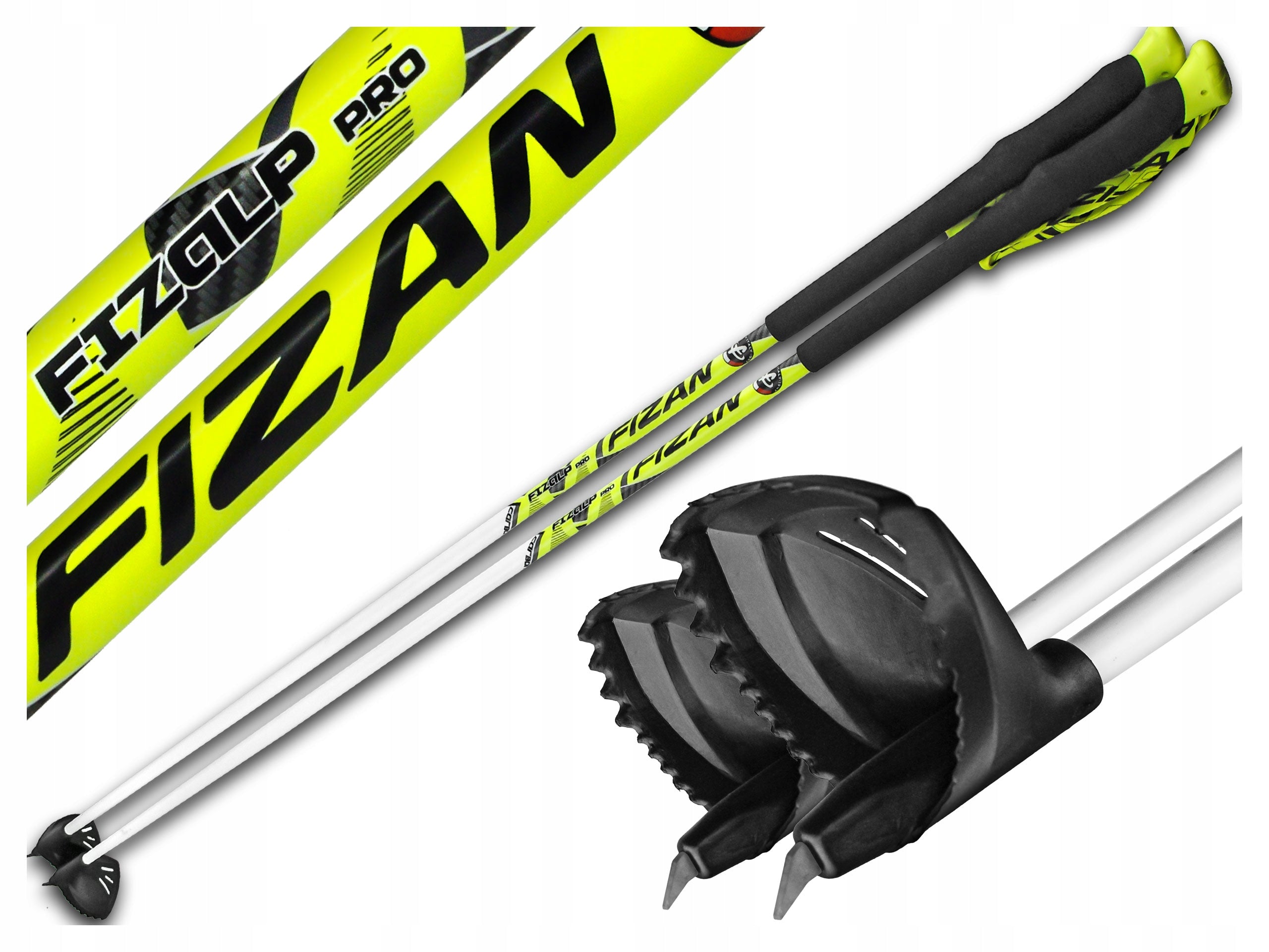 TRAIL FIZAN FIZALP PRO CARBON 80% CARBON SKI POLES 125 cm