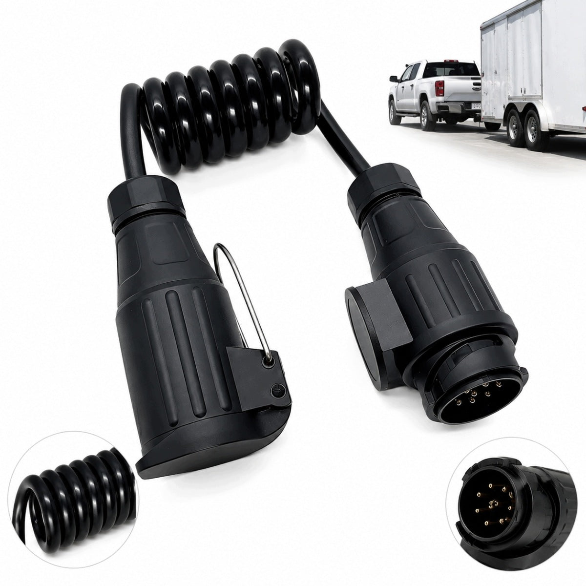 TRAILER EXTENSION CABLE SPIRAL CABLE 13 pin 1m CABLE for trailer