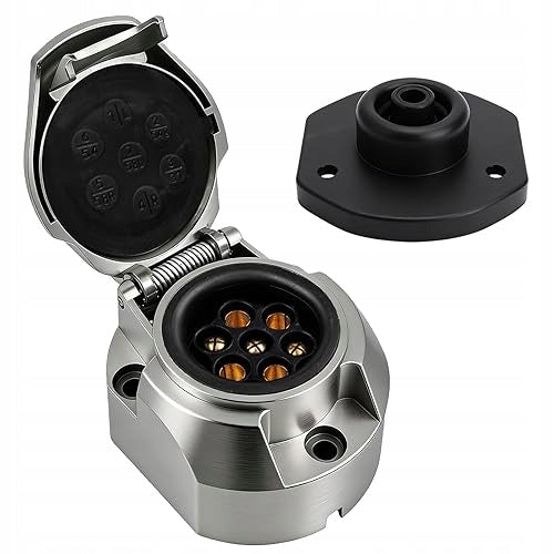 TRAILER SOCKET 7 POLE METAL WATERPROOF METAL ADAPTER