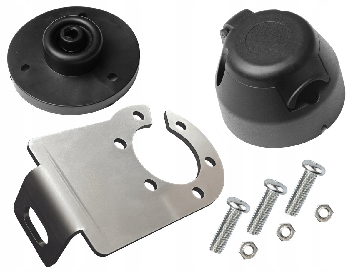 TRAILER SOCKET + GASKET + MOUNTING + SCREWS