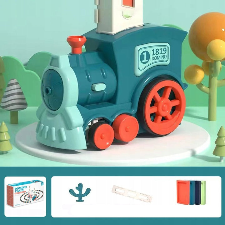 TRAIN LOCOMOTIVE LAYING BLOCKS DOMINO AUTOMATIC CLOTHES Packaging status original