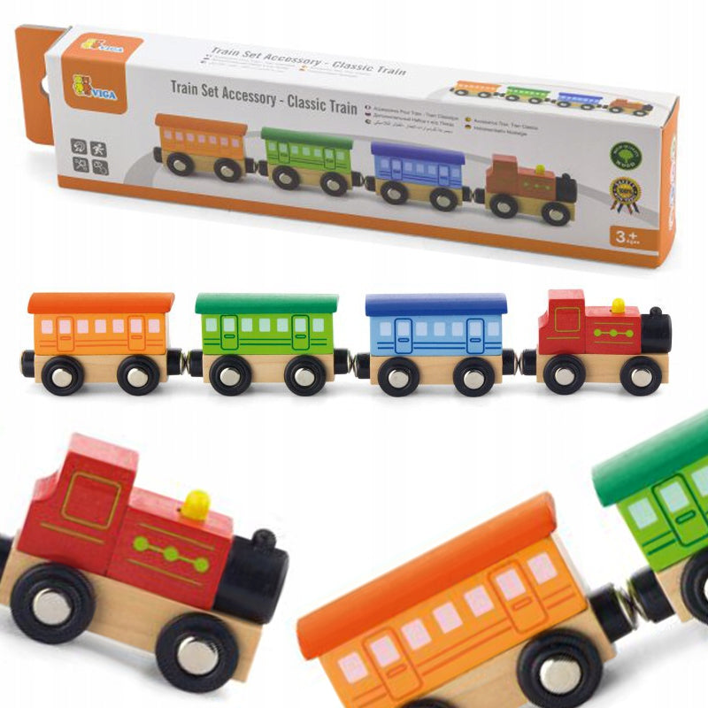 TRAIN QUEUE FOR MAGNESIUM WAGONS TOY FOR CHILDREN VIGA SET