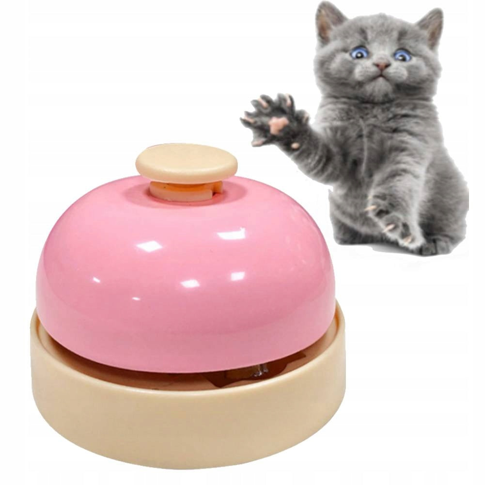 TRAINING BELL FOR DOG CAT ANIMALS EDUCATIONAL TOY PINK