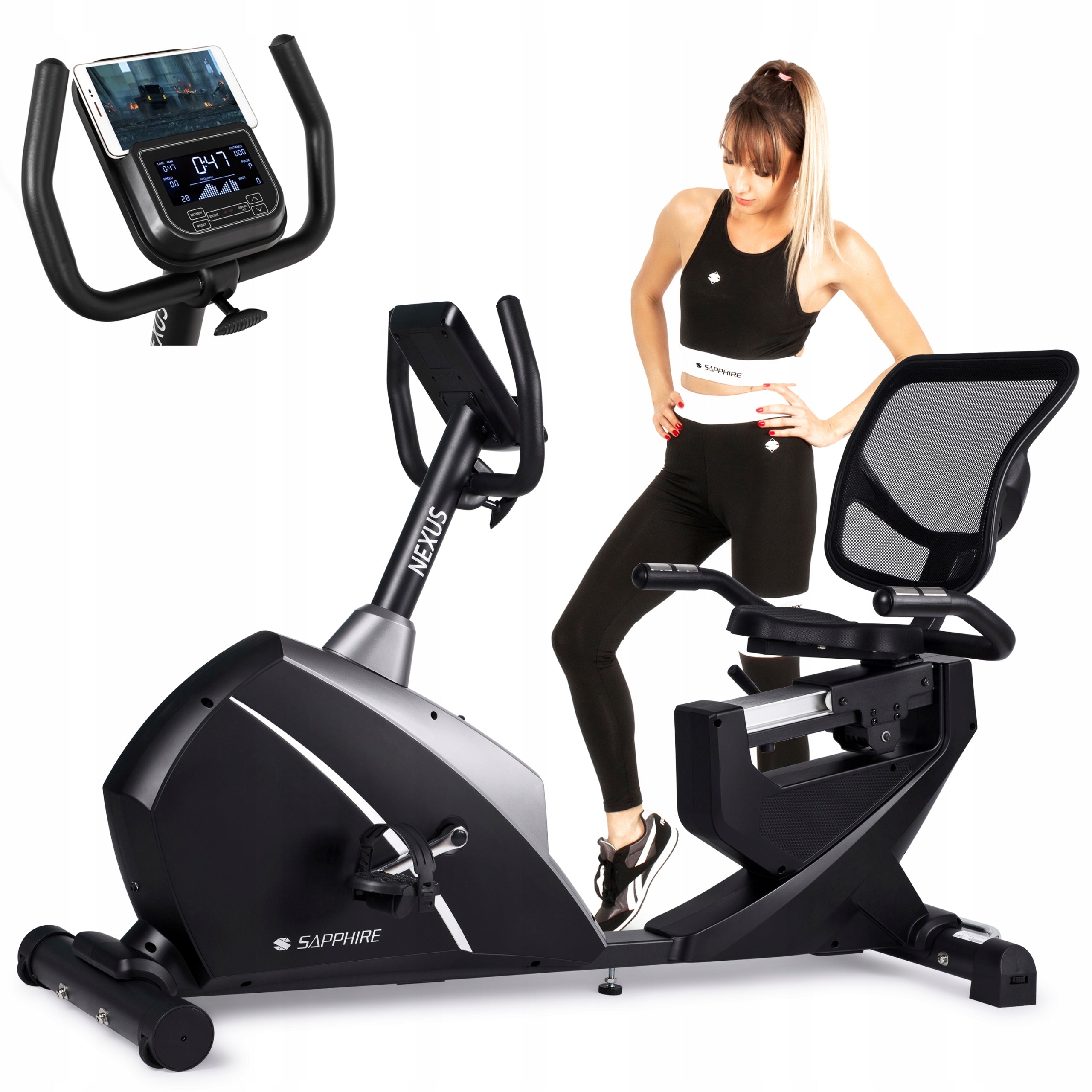 TRAINING BIKE HORIZONTAL SG NEXUS ELECTROMAGNETIC STATIONARY BIKE