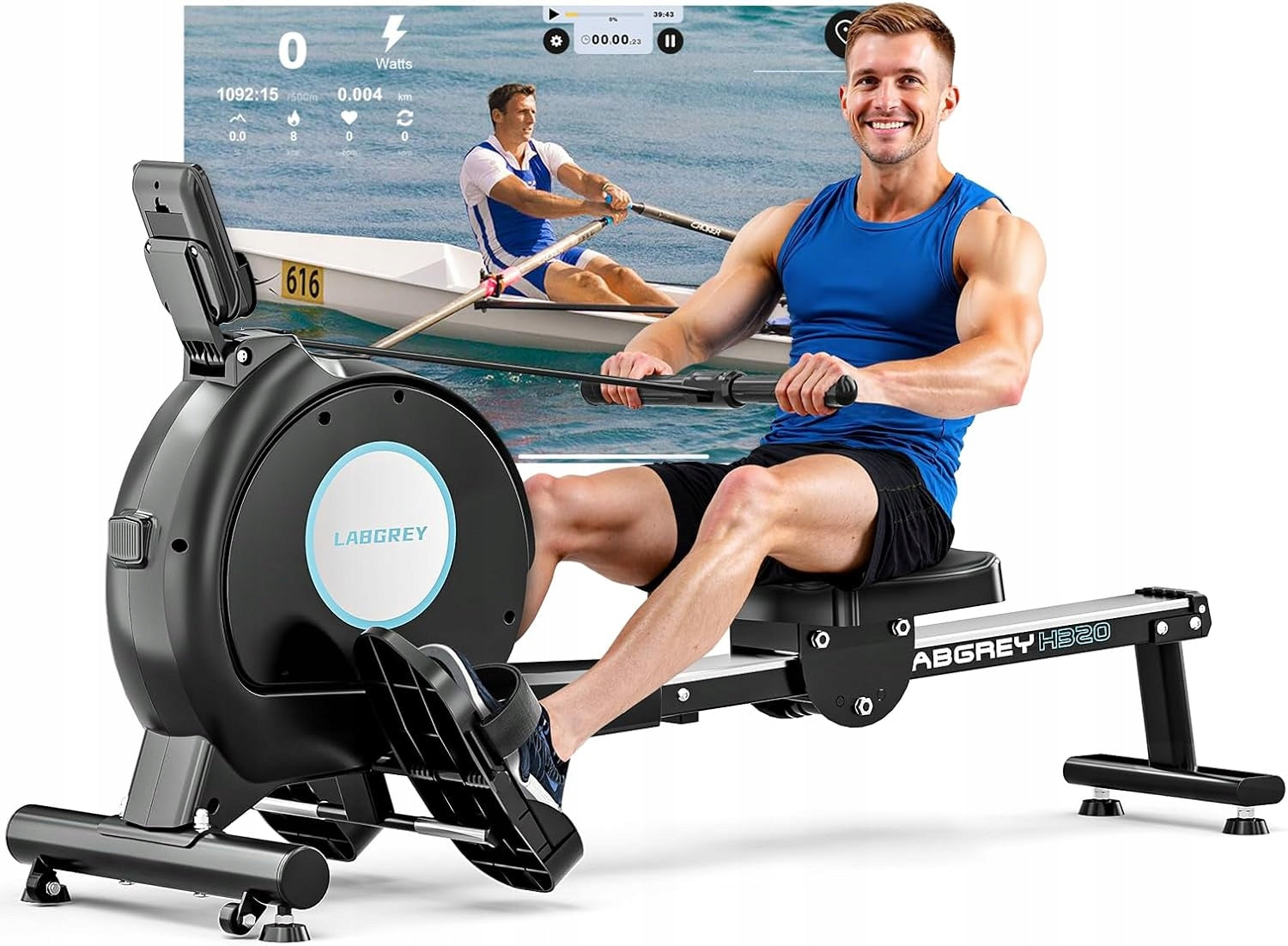 TRAINING ROWING MACHINE LABGREY H320 MAGNETIC – BLUETOOTH + APP