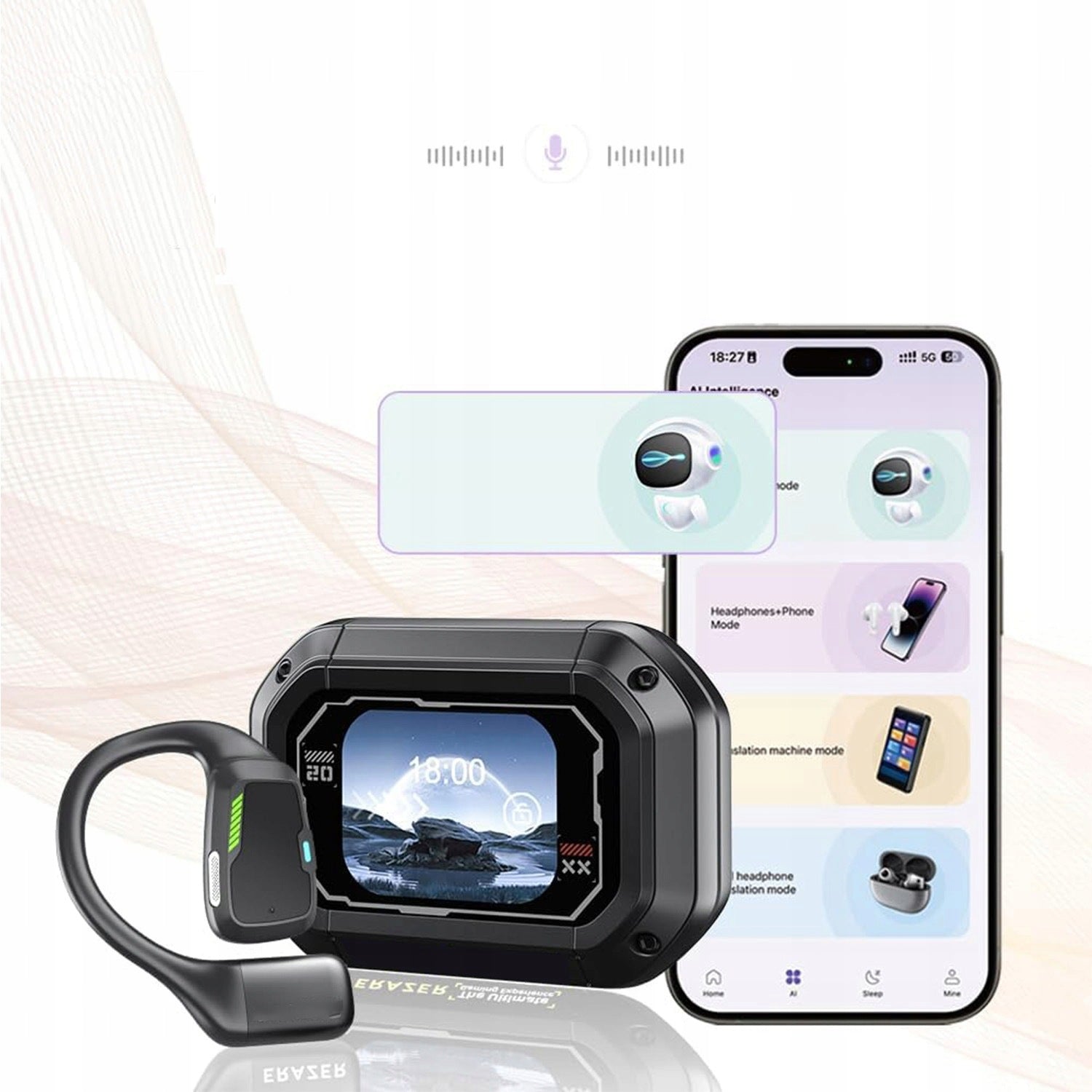 TRANSLATOR HEADPHONES AI TALK 135WIRELESS LANGUAGES Brand no brand