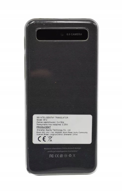 TRANSLATOR M12 Polish OFFLINE SPEECH TRANSLATOR POLISH MENU CAMERA PHOTO Manufacturer code z rysunku obrazka na żywo bez intenetu 5PKj
