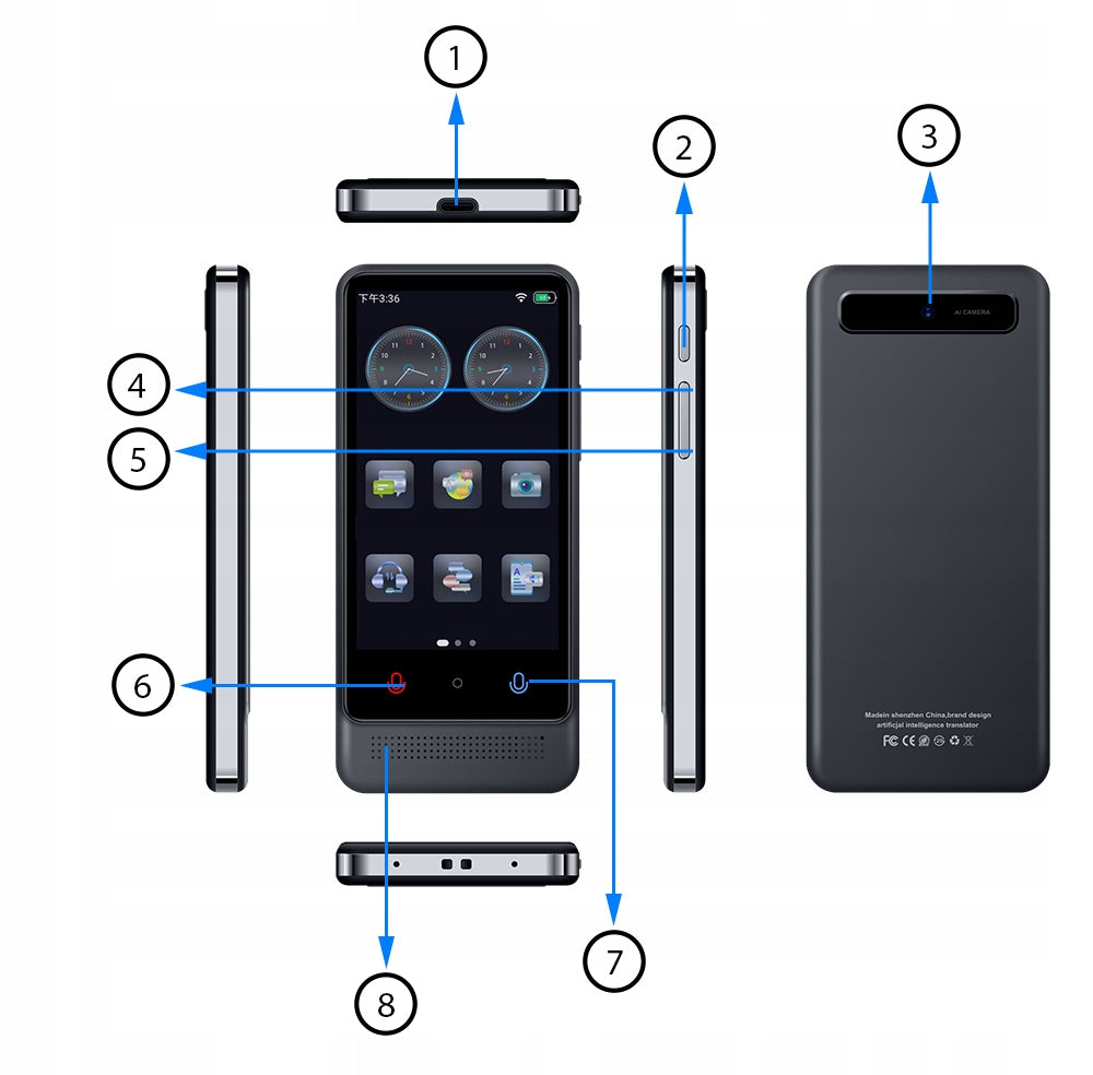 TRANSLATOR SUNYEETEK ELECTRONIC TRANSLATOR Polish WITHOUT OFFLINE INTERNET Manufacturer code tłumacz offline m12