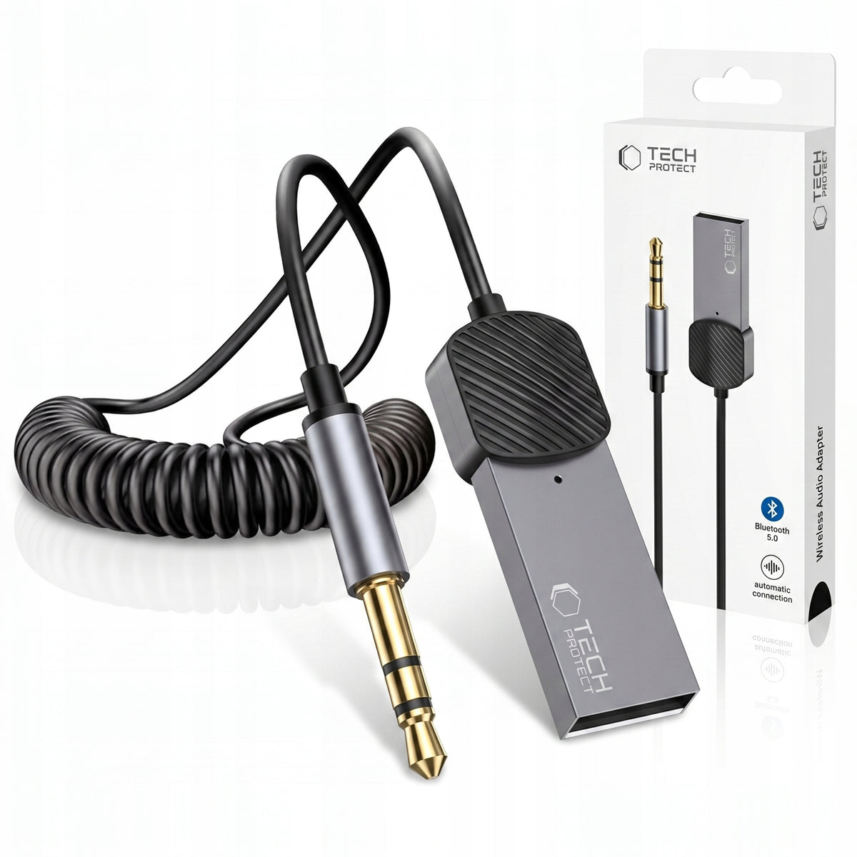 TRANSMITTER ADAPTER BLUETOOTH RECEIVER FOR CAR AUX WITH MICROPHONE