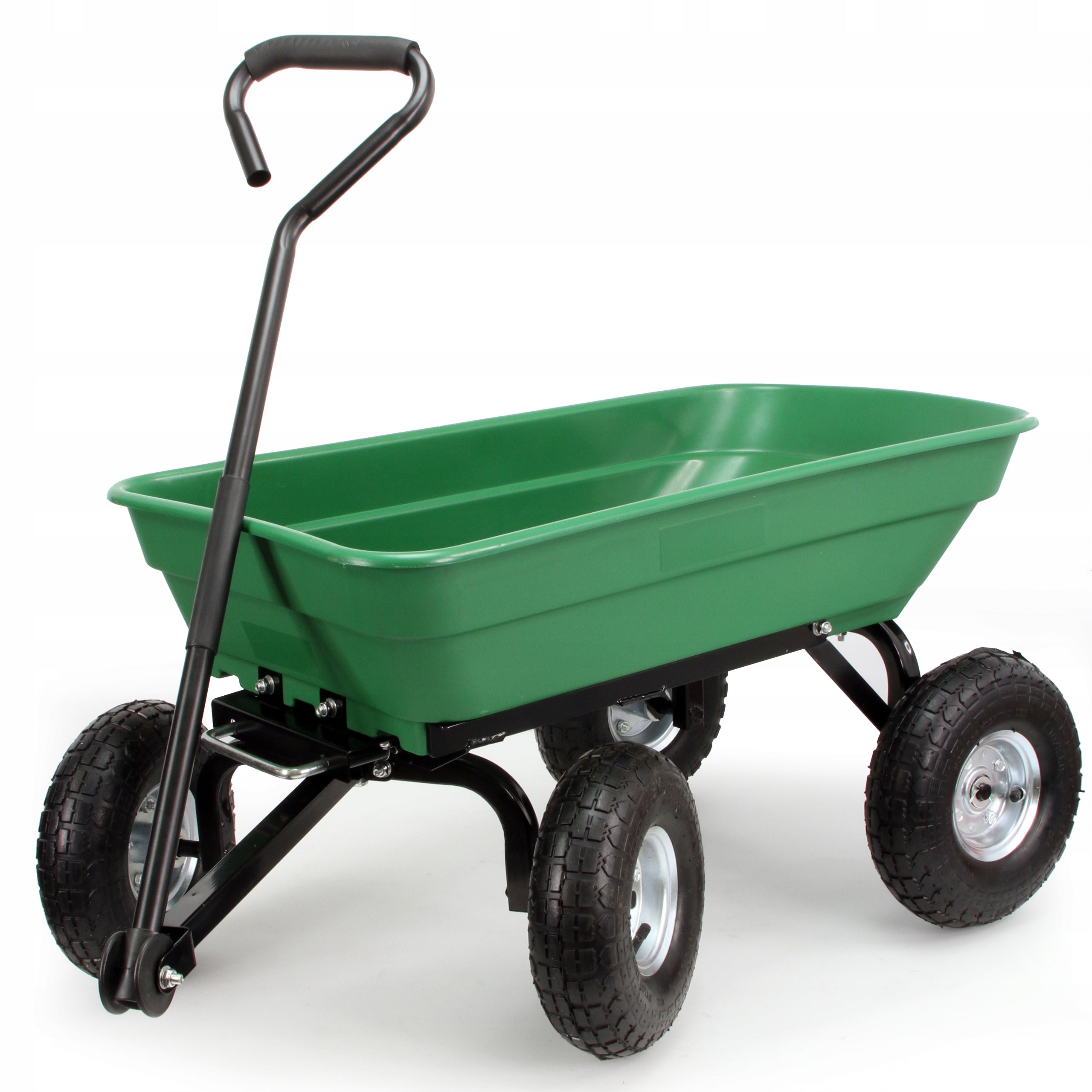 TRANSPORT GARDEN TROLLEY 120kg DUMP TRUCK WHEELBARROW PUMPED WHEELS Capacity 55 l