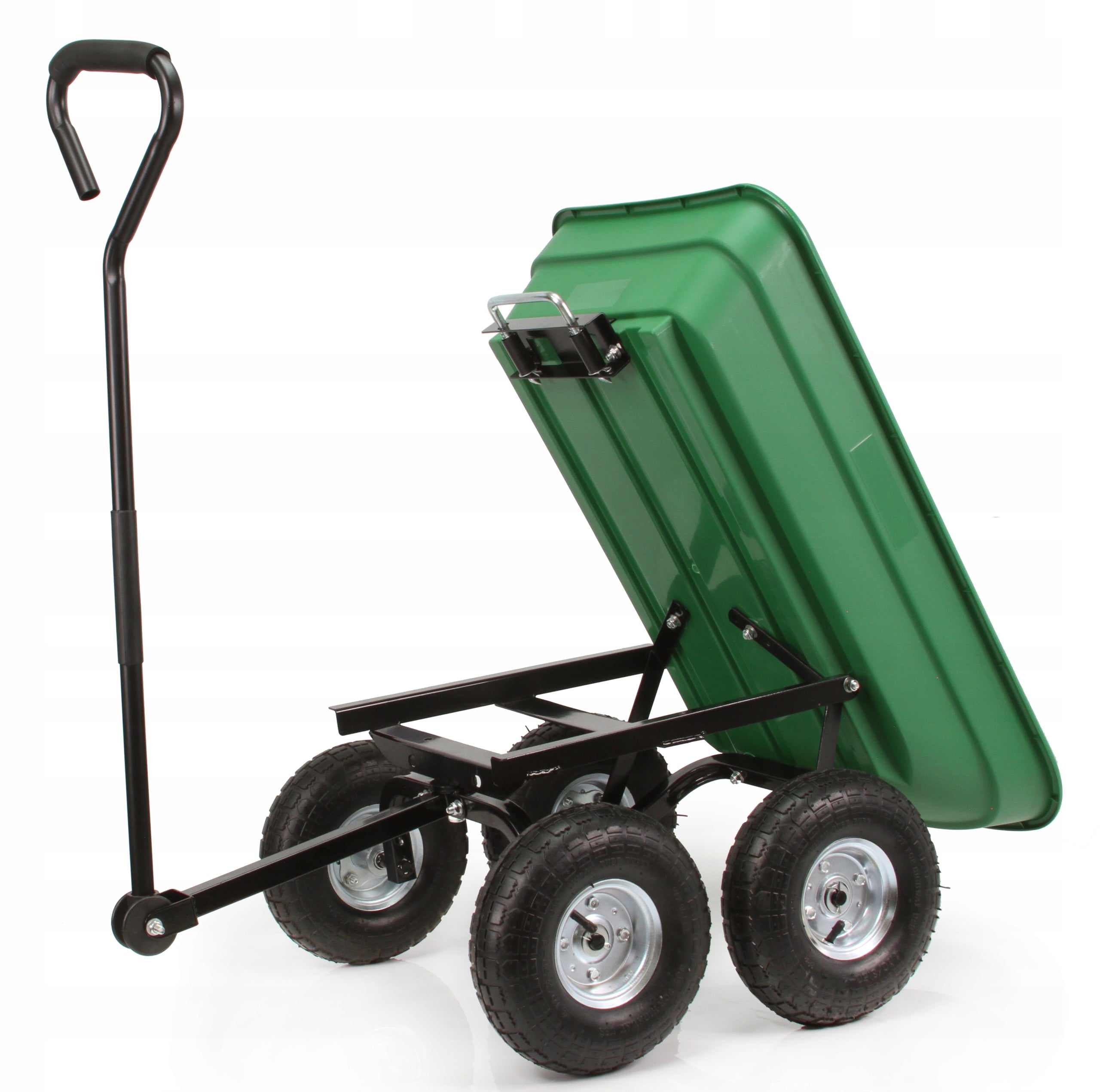 TRANSPORT GARDEN TROLLEY 120kg DUMP TRUCK WHEELBARROW PUMPED WHEELS Packaging status original