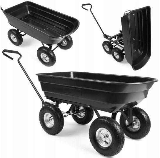 TRANSPORT GARDEN TROLLEY 4-WHEEL 200kg 75l. Packaging status original