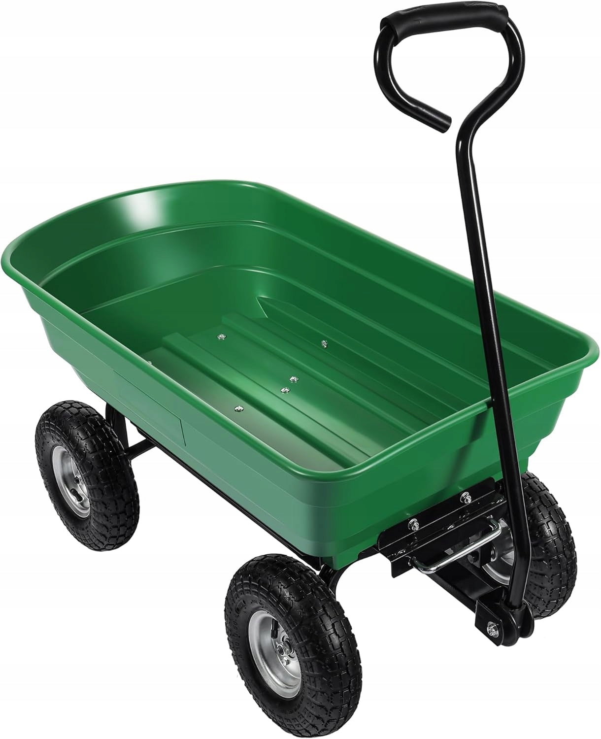 TRANSPORT GARDEN TROLLEY 90L 150KG TIPPER WHEELBARROW PUMPED WHEELS STRONG Wheels number 4