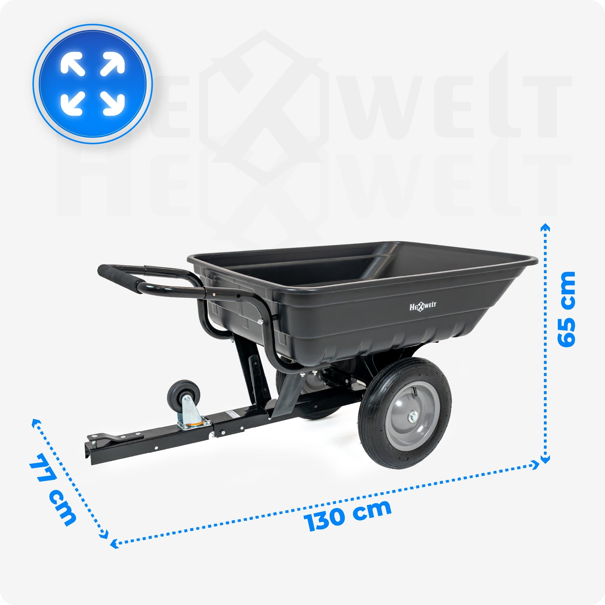 TRANSPORT TRAILER FOR QUAD TRACTOR 200KG GARDEN WHEELBARROW CRADLE ABS Kind Other