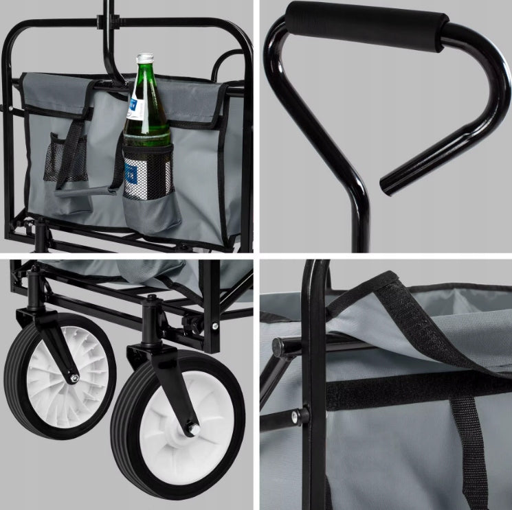 TRANSPORT TROLLEY FOLDING BEACH GARDEN HIKING 100L STRONG LARGE Capacity 100 l