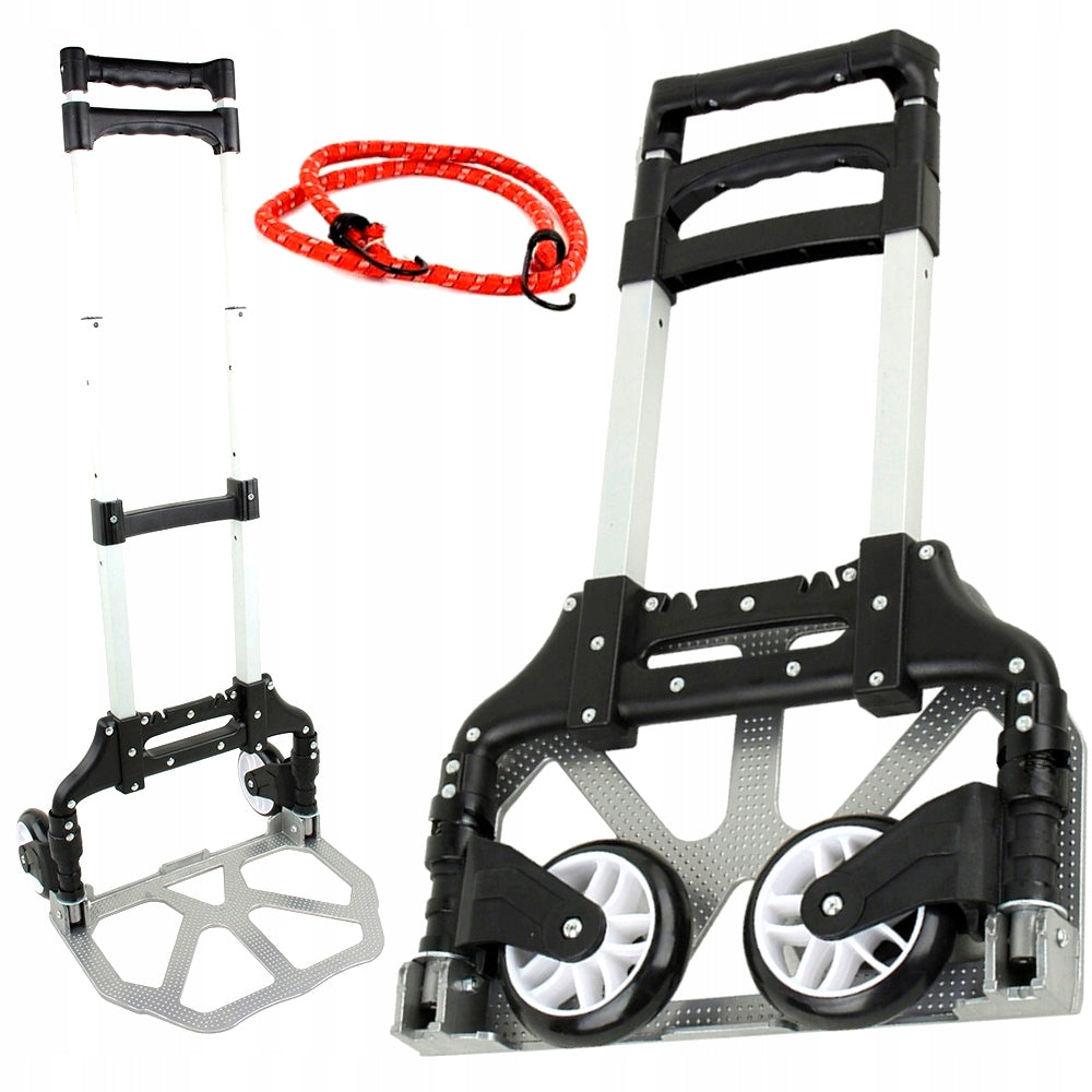 TRANSPORT TROLLEY FOLDING WAREHOUSE LIGHT 80KG WORKSHOP ALUMINUM