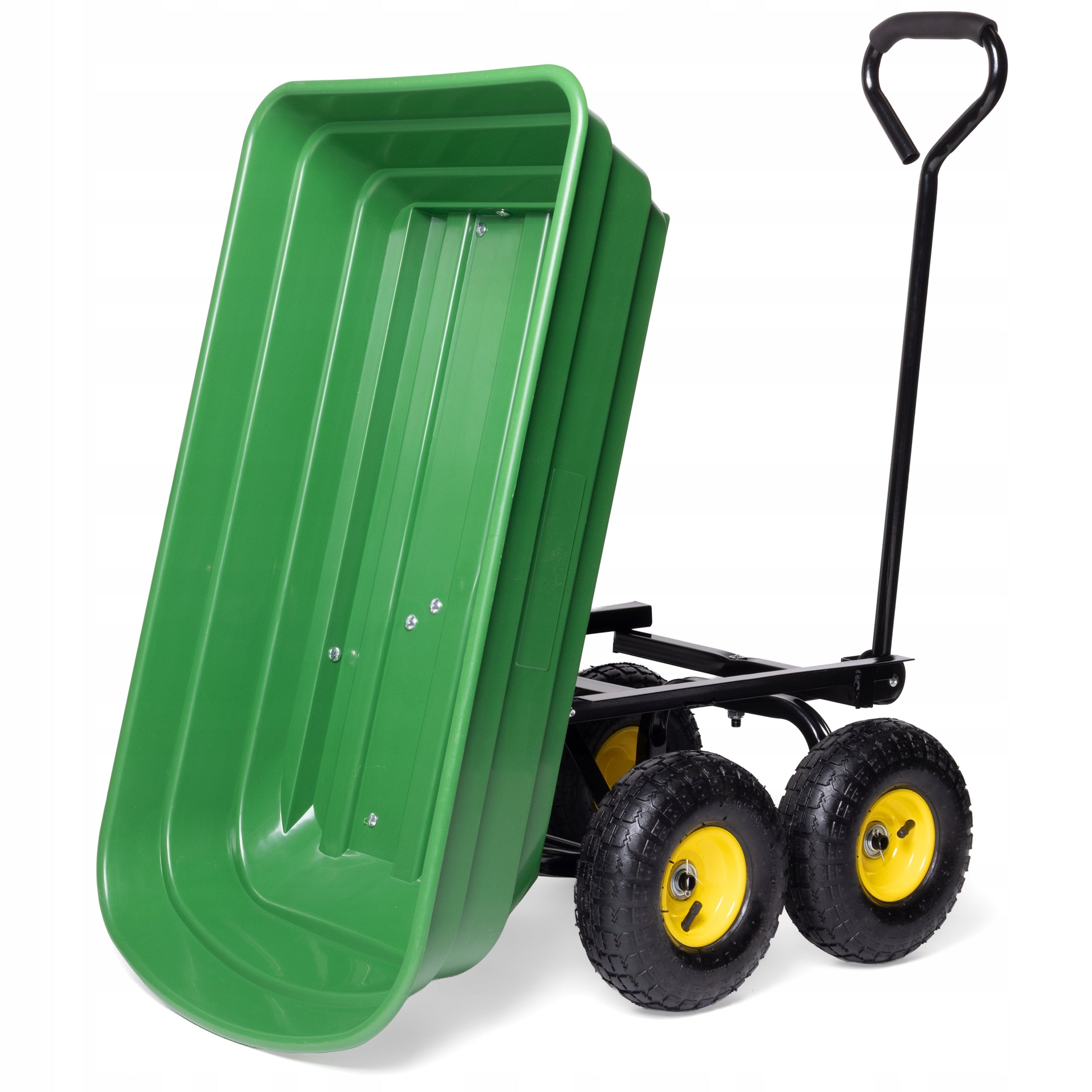 TRANSPORT TROLLEY GARDEN DUMP TRUCK WHEELBARROW TRAILER DURABLE 75L Kind trolley