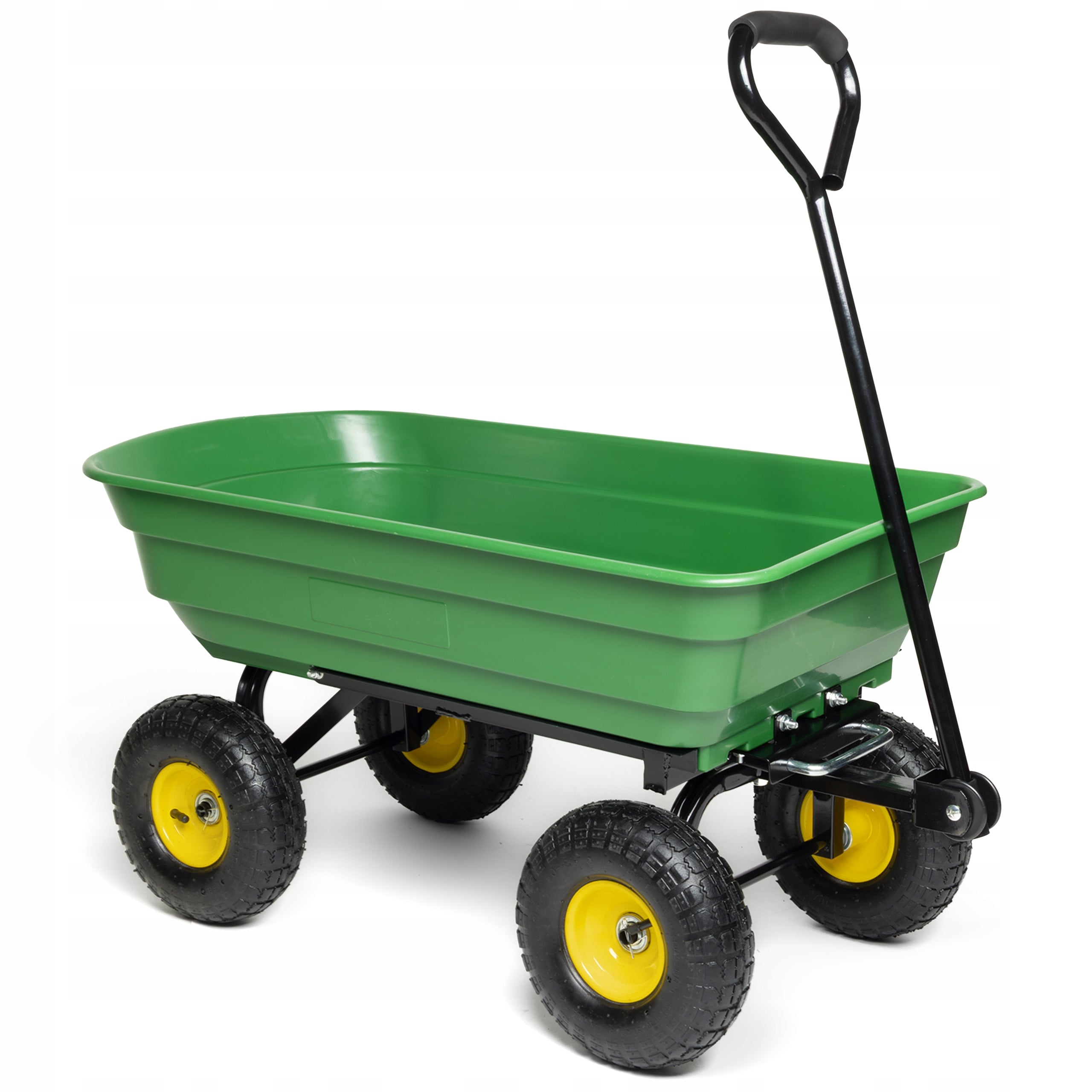 TRANSPORT TROLLEY GARDEN DUMP TRUCK WHEELBARROW TRAILER DURABLE 75L Packaging status original