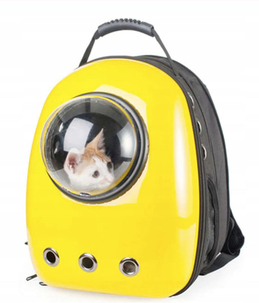 TRANSPORTER BACKPACK CAT BAG DOG SPACE YELLOW