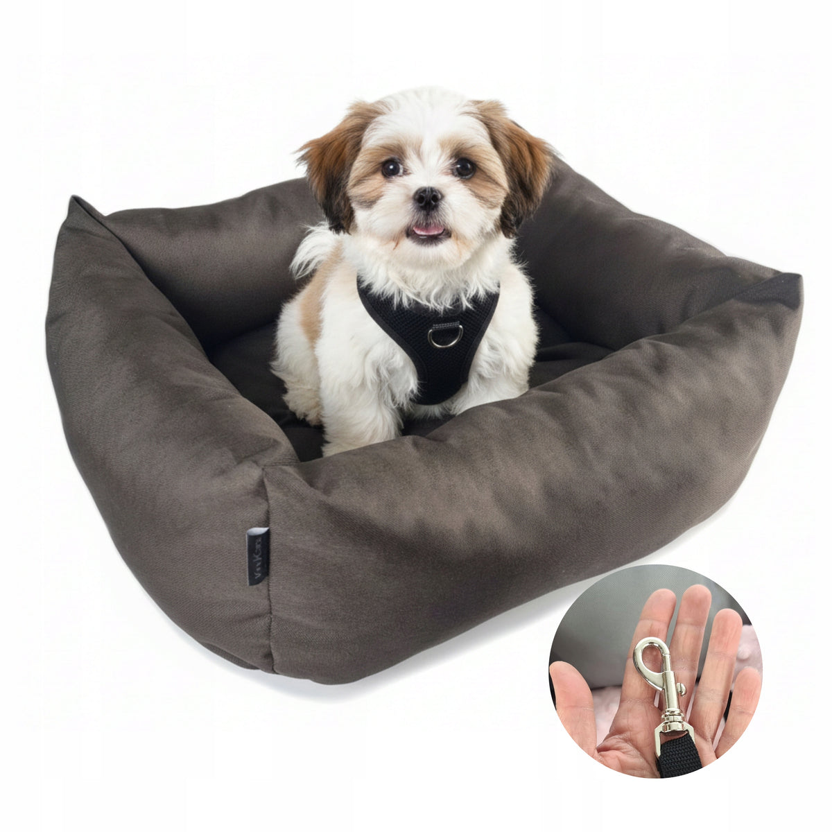 TRANSPORTER - Bed Dog car seat EXCLUSIVE brown