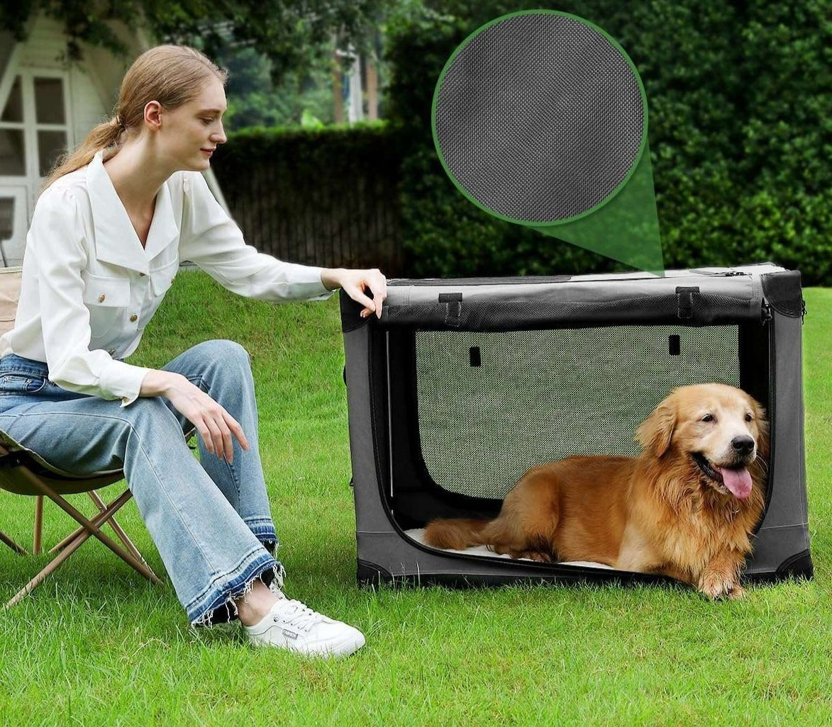 TRANSPORTER DOG CAGE MATERIAL FOLDING XL 84X64X64 CM TO 27KG Packaging status original