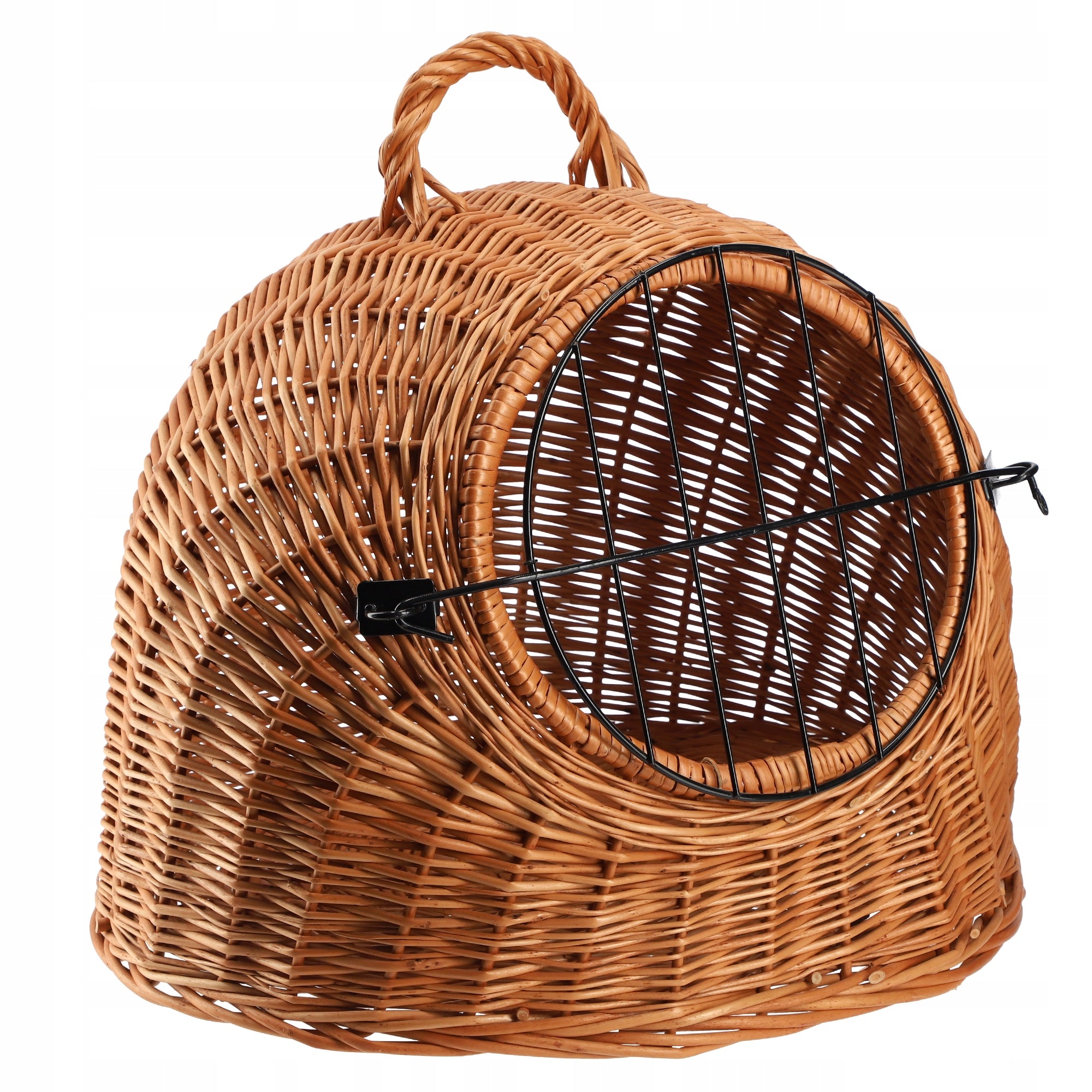 TRANSPORTER FOR DOG CAT RABBIT PLAYPEN WICKER BASKET LARGE ECO-FRIENDLY 49cm