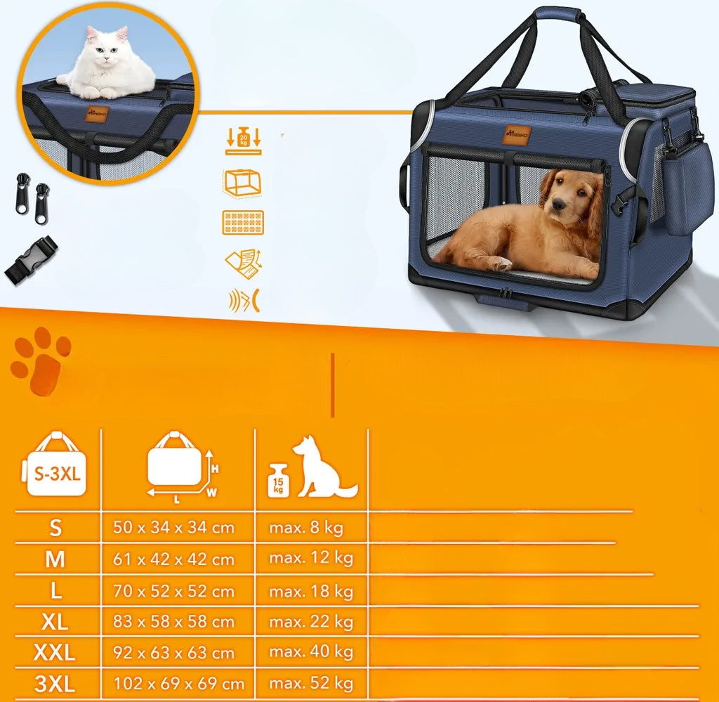 TRANSPORTER PET TRAVEL BAG SIZE S 50 x 34 x 34 CM NAVY BLUE Manufacturer code THDB-025