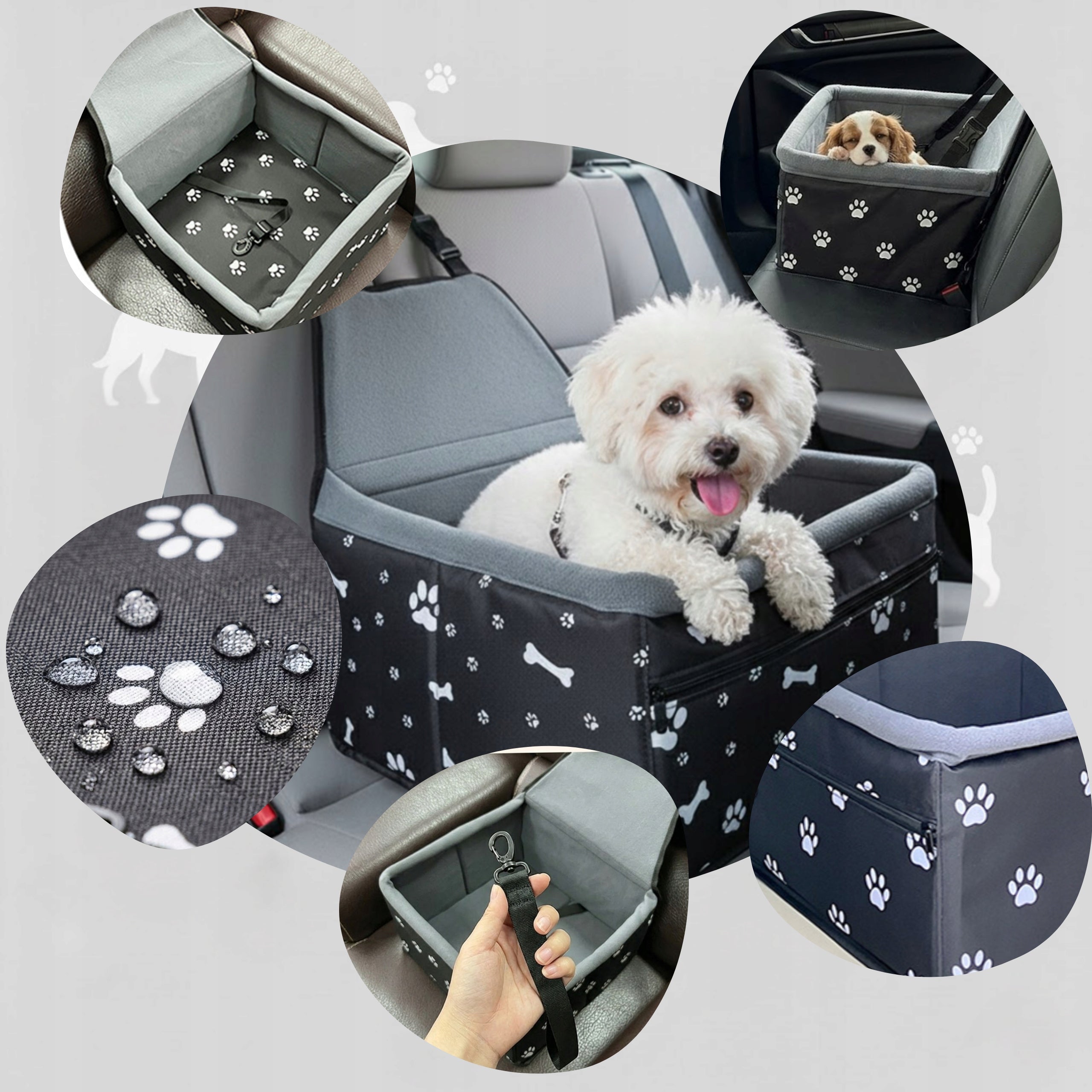 TRANSPORTER PREMIUM CAR SEAT FOR CAT DOG TRAVEL TO CAR BELTS Brand DAZAPETS