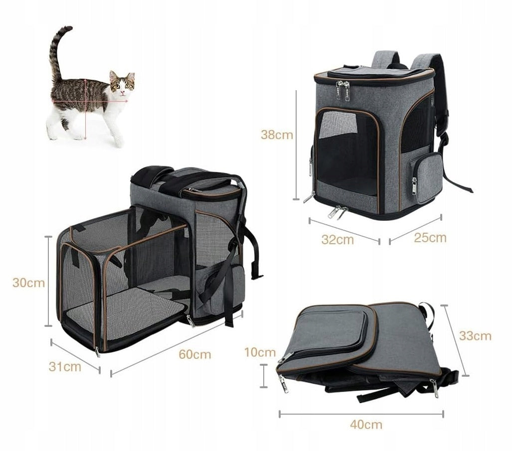 TRANSPORTER backpack for CAT and DOG FOLDING VENTILATED EXTENDED (I219) EAN (GTIN) 5903794637740
