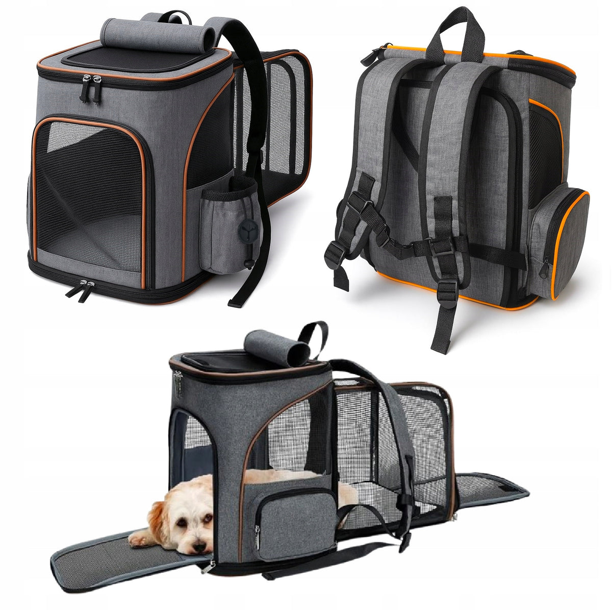 TRANSPORTER backpack for CAT and DOG FOLDING VENTILATED EXTENDED (I219)