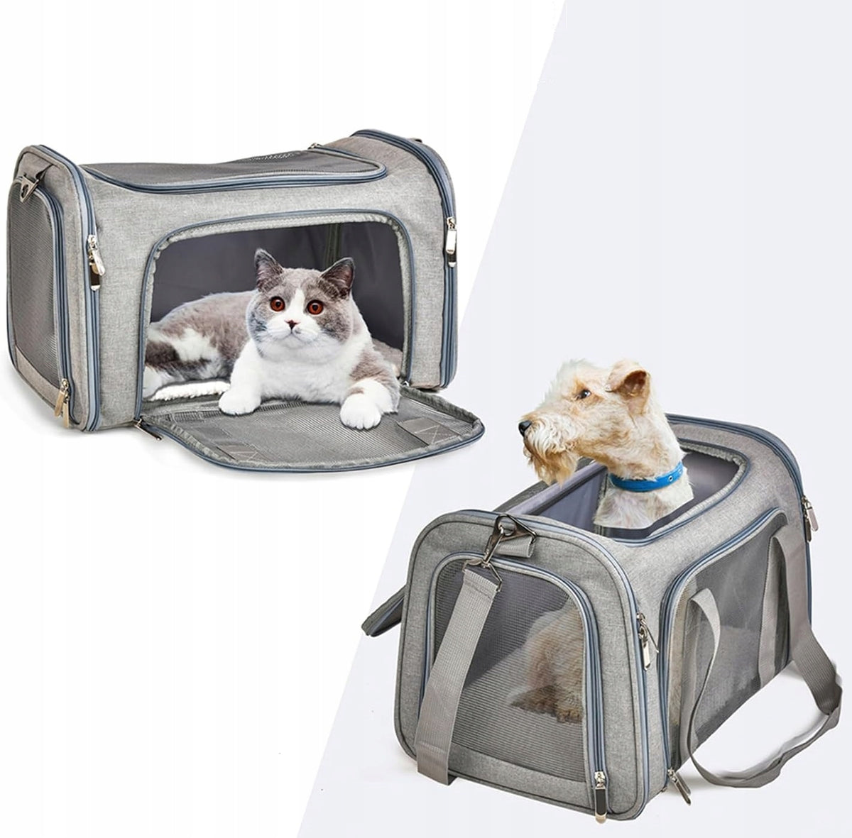 TRANSPORTER for cat dog bag with shoulder strap 50x35x35 L (I218) EAN (GTIN) 5903794637733