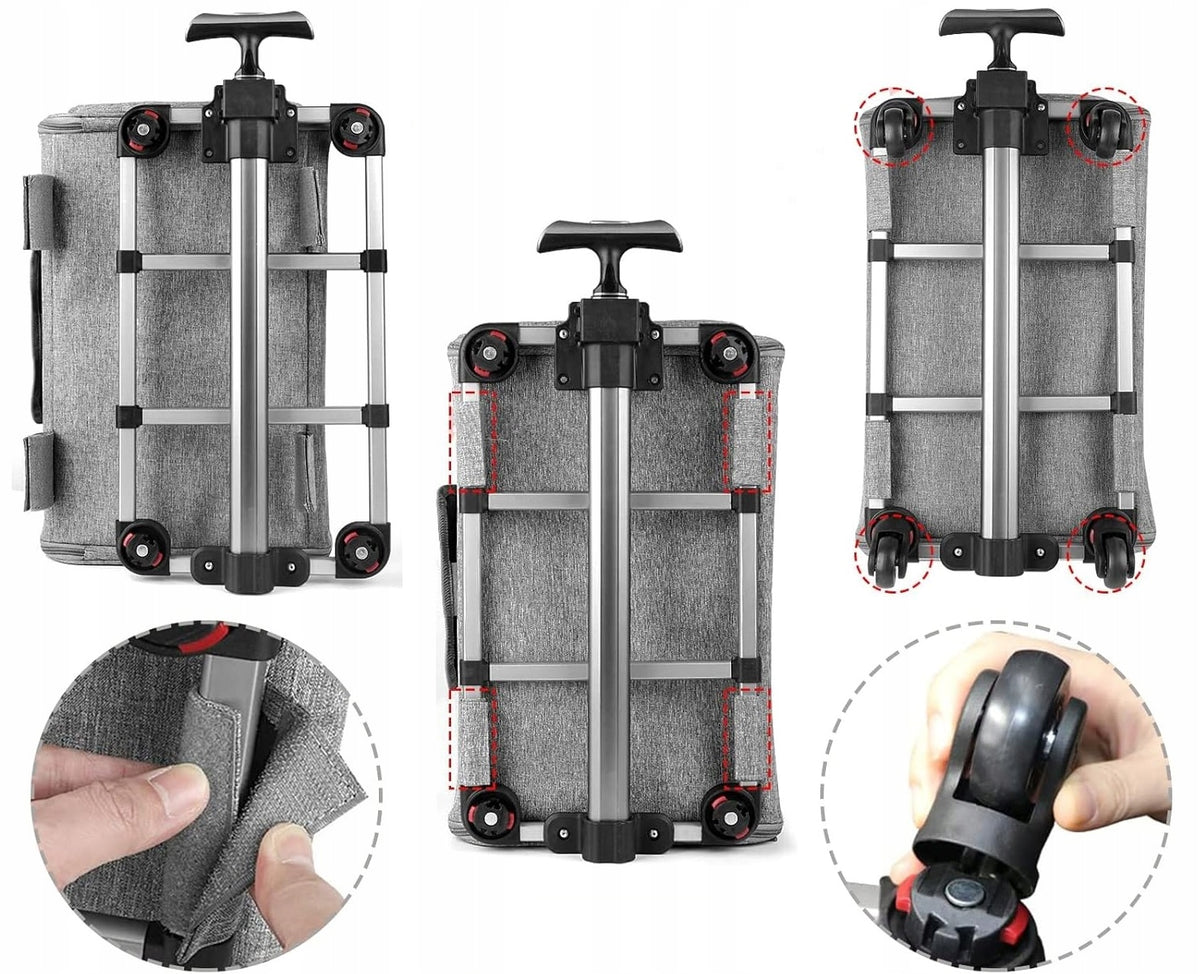 TRANSPORTER on wheels for dog cat | folding SUITCASE shoulder strap| I217 Brand K&M