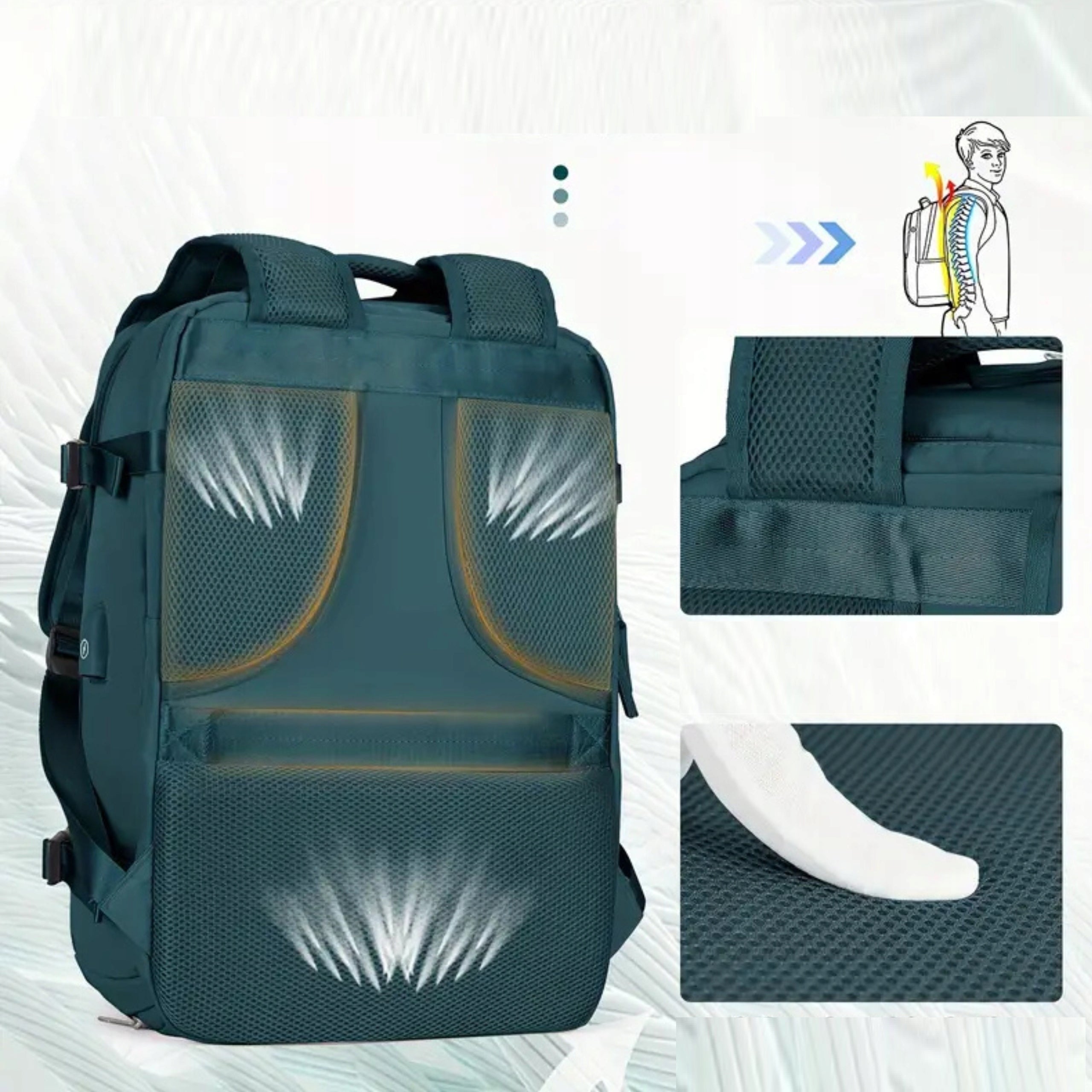TRAVEL BACKPACK 40x25x20 LUGGAGE FOR AIRPLANE RYANAIR WIZZAIR with Pendant Brand no brand