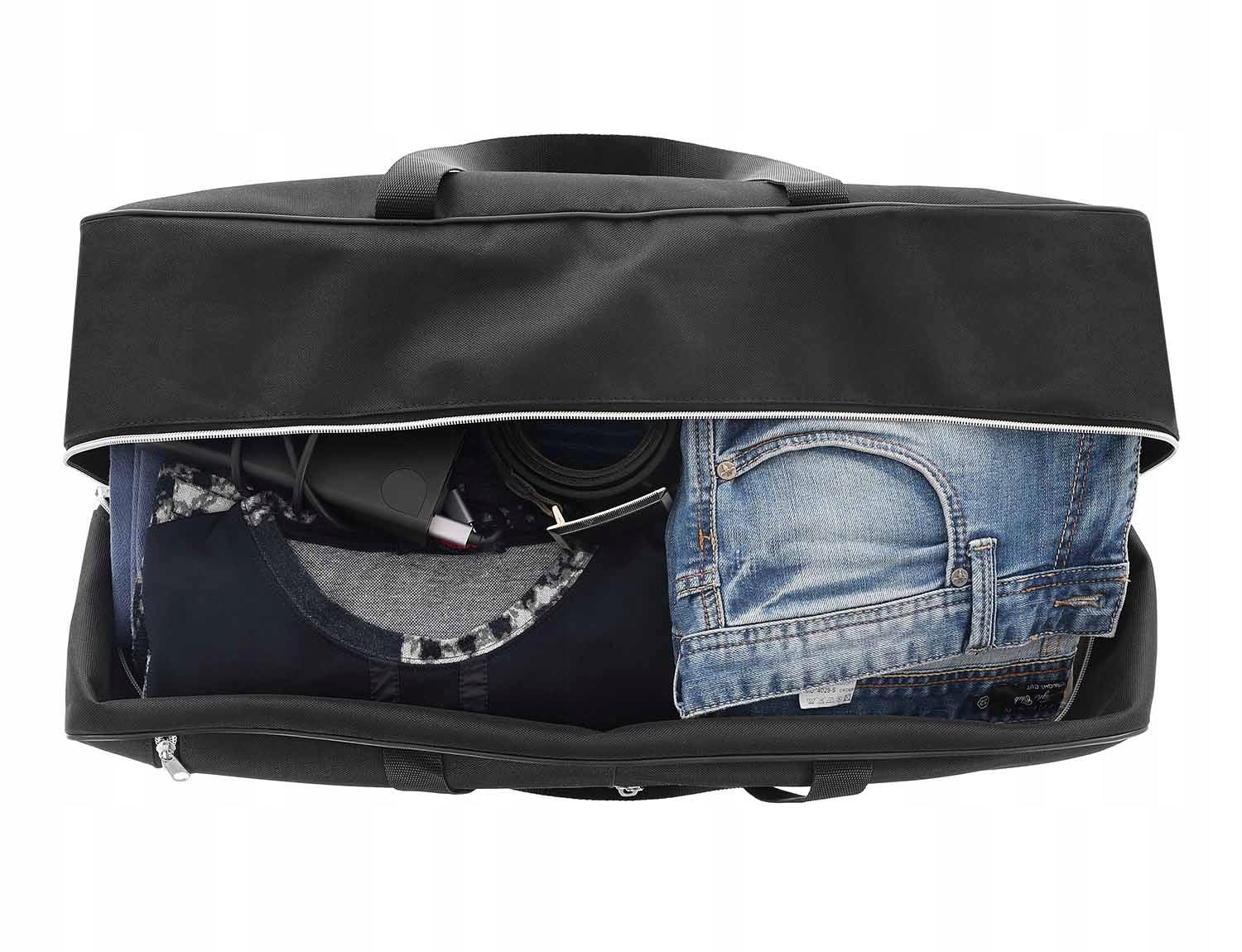 TRAVEL BAG HAND LUGGAGE FOR AIRCRAFT 55X40X23 FLIGHT BLACK 50 LITERS Manufacturer code T-LOT-CZA_55X40X23
