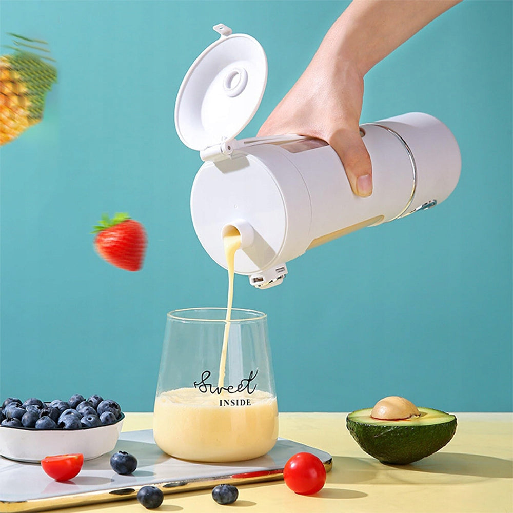 TRAVEL BLENDER PORTABLE 700ML CORDLESS CAMPING SPORT 1500MAH Dominant color white
