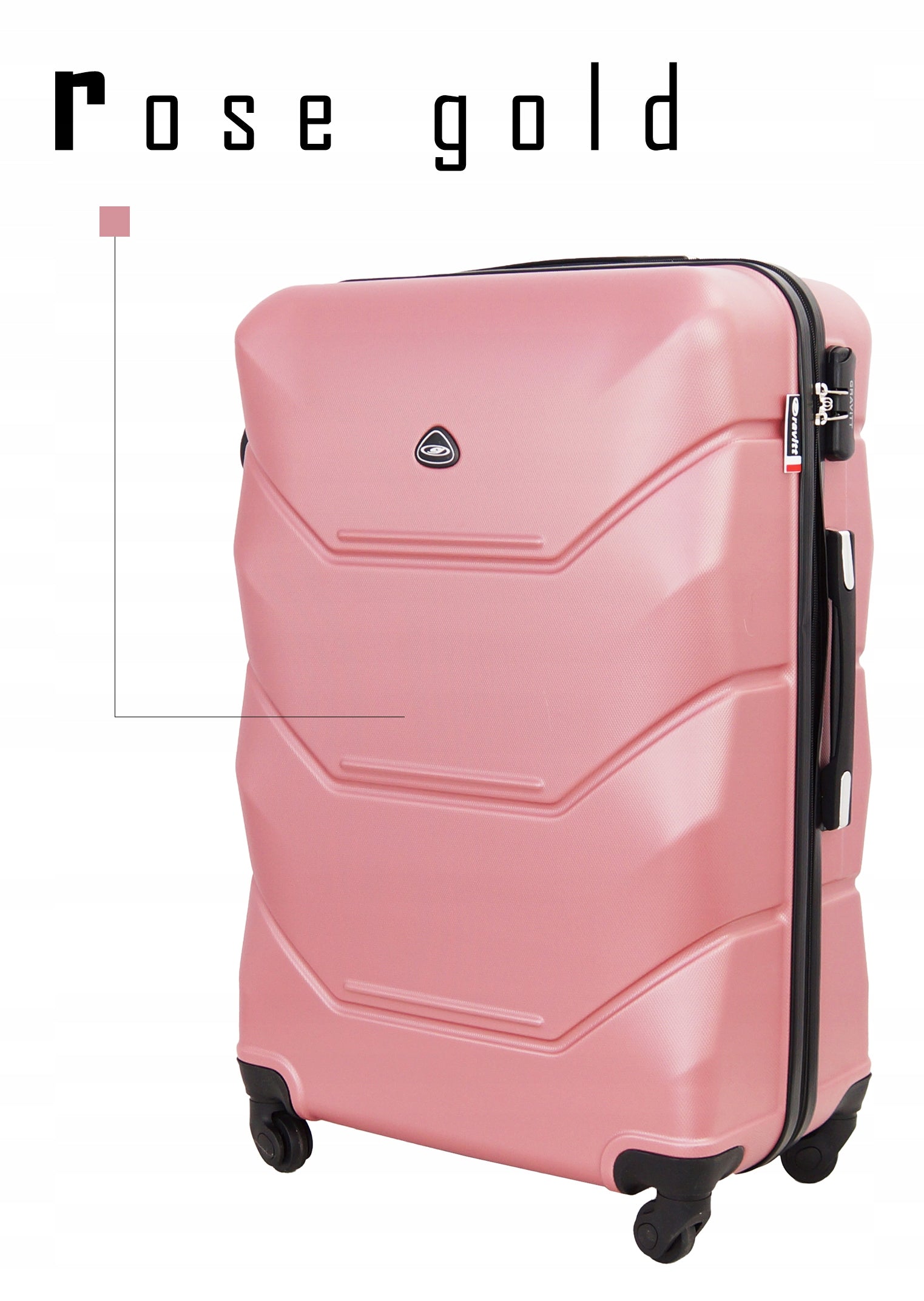 TRAVEL CASE GRAVITT 950 MEDIUM XL LUGGAGE ON WHEELS AIRPLANE Width (longer edge) 42 cm