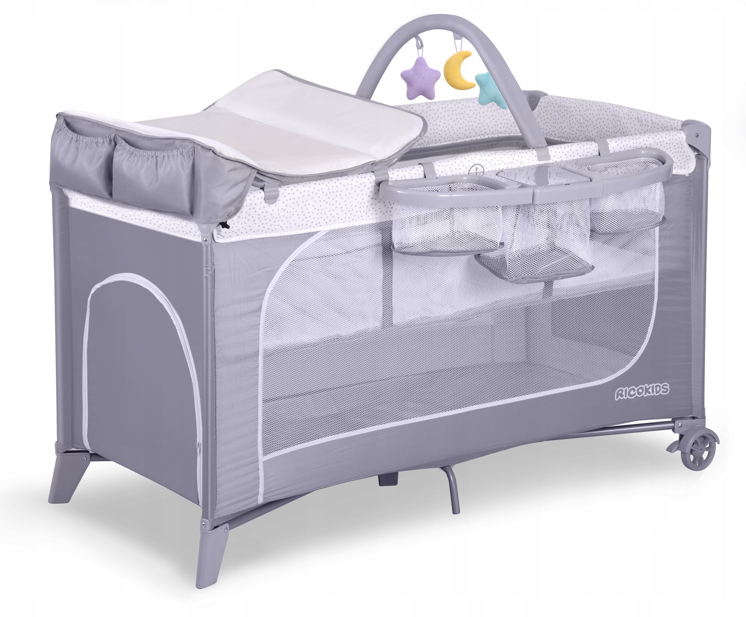 TRAVEL COT TWO-LEVEL FOLDING TRAVEL MATTRESS PLAYPEN + BAG Packaging status original
