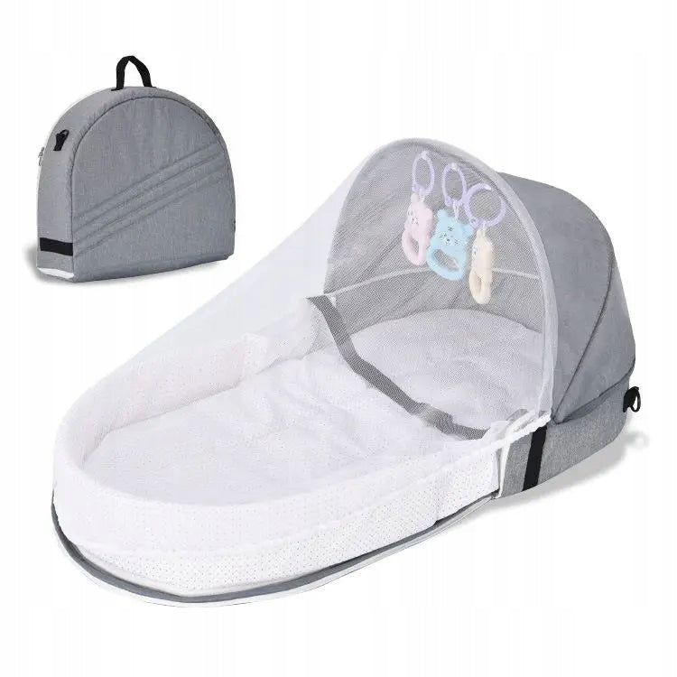 TRAVEL FOLDING BABY TRAVEL COT WITH PREMIUM MOSQUITO NET