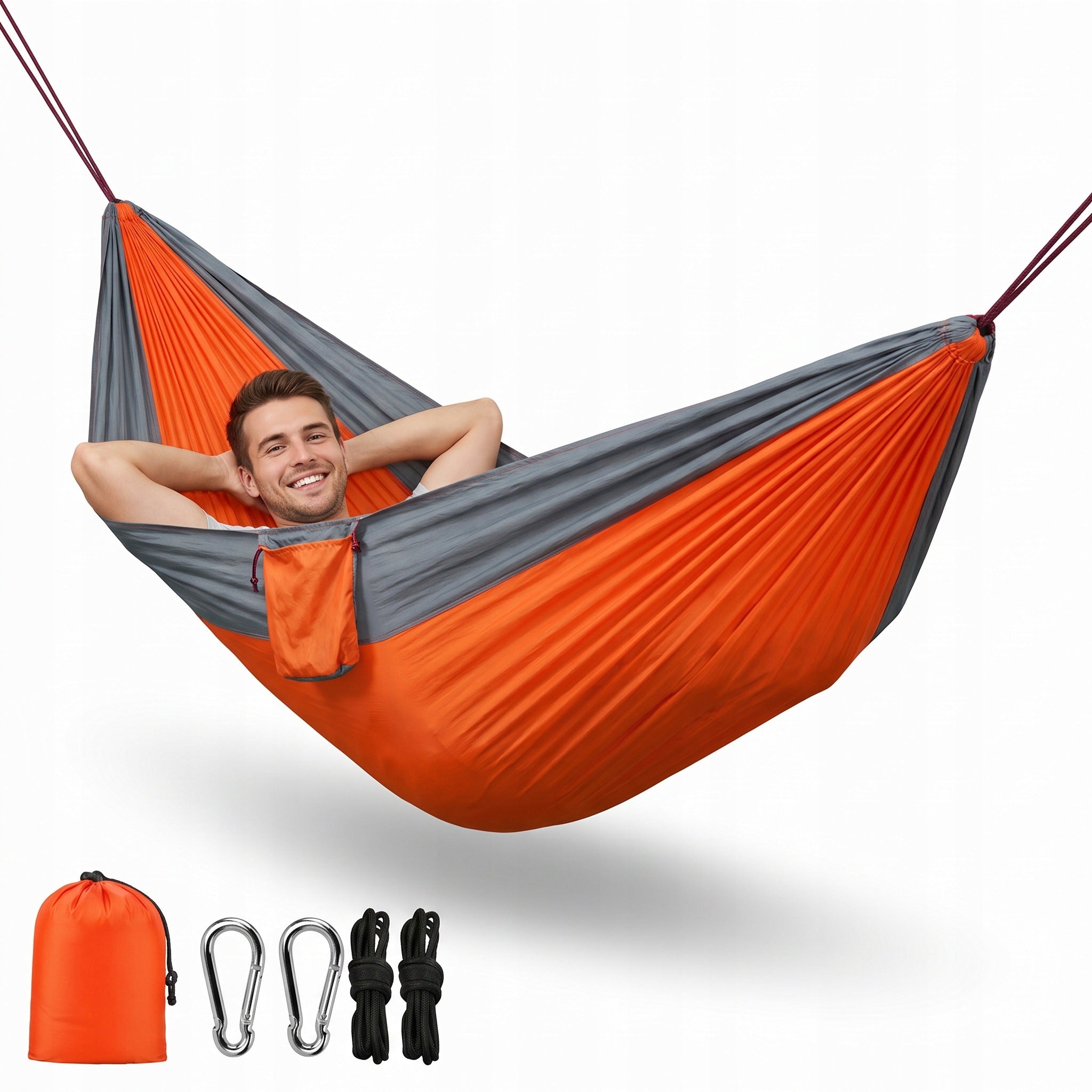 TRAVEL HAMMOCK 270x140 LIGHTWEIGHT FOR CAMPING FOR GARDEN BAG