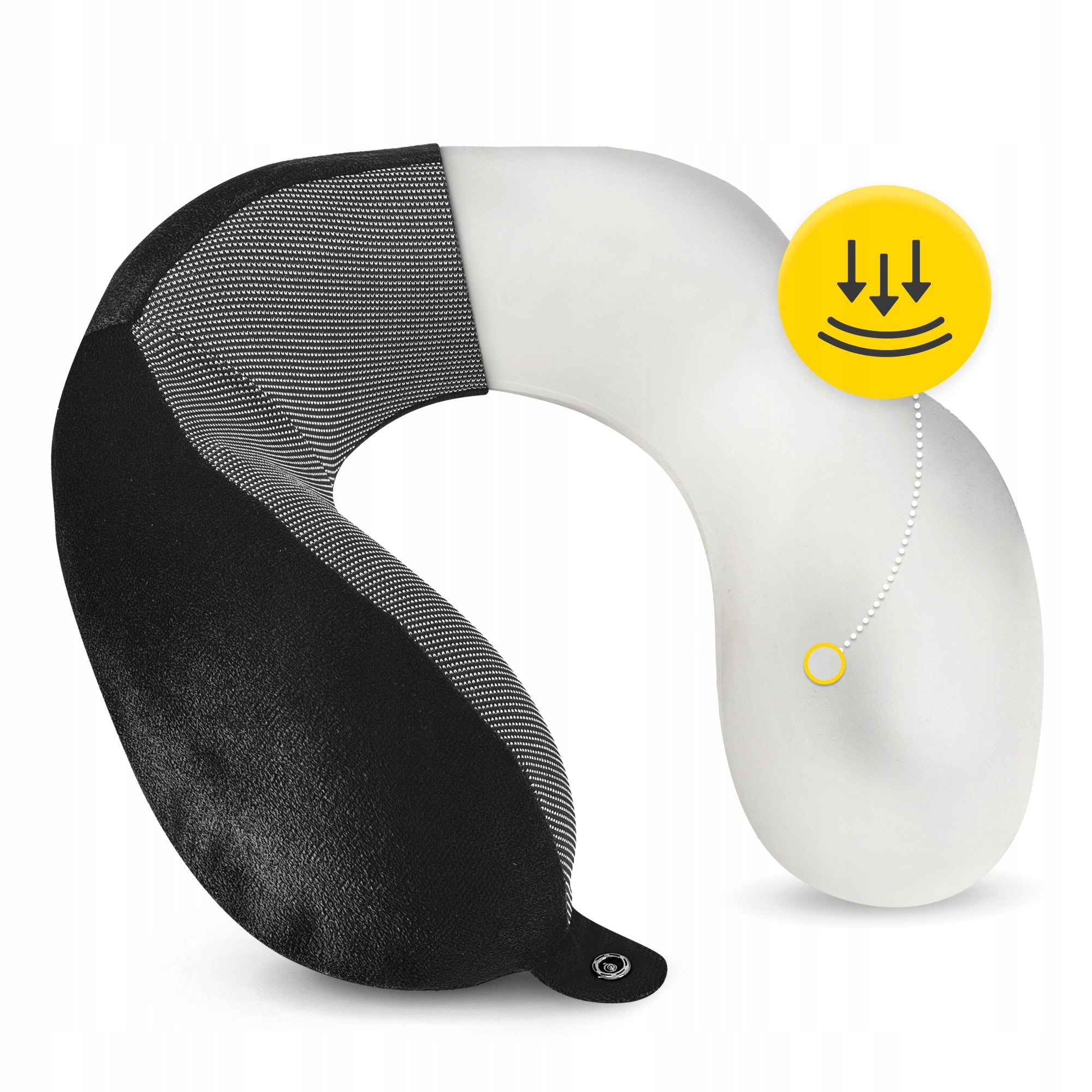 TRAVEL PILLOW CROISSANT FOR NECK TOURIST FOAM VISCO MEMORY HEADREST Packaging status original