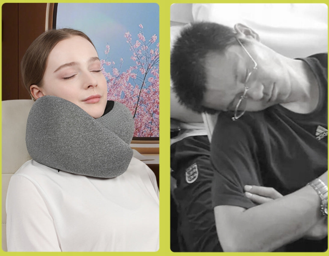 TRAVEL PILLOW FOR NECK HEADREST FOR AIRPLANE CAR 360° Packaging status original