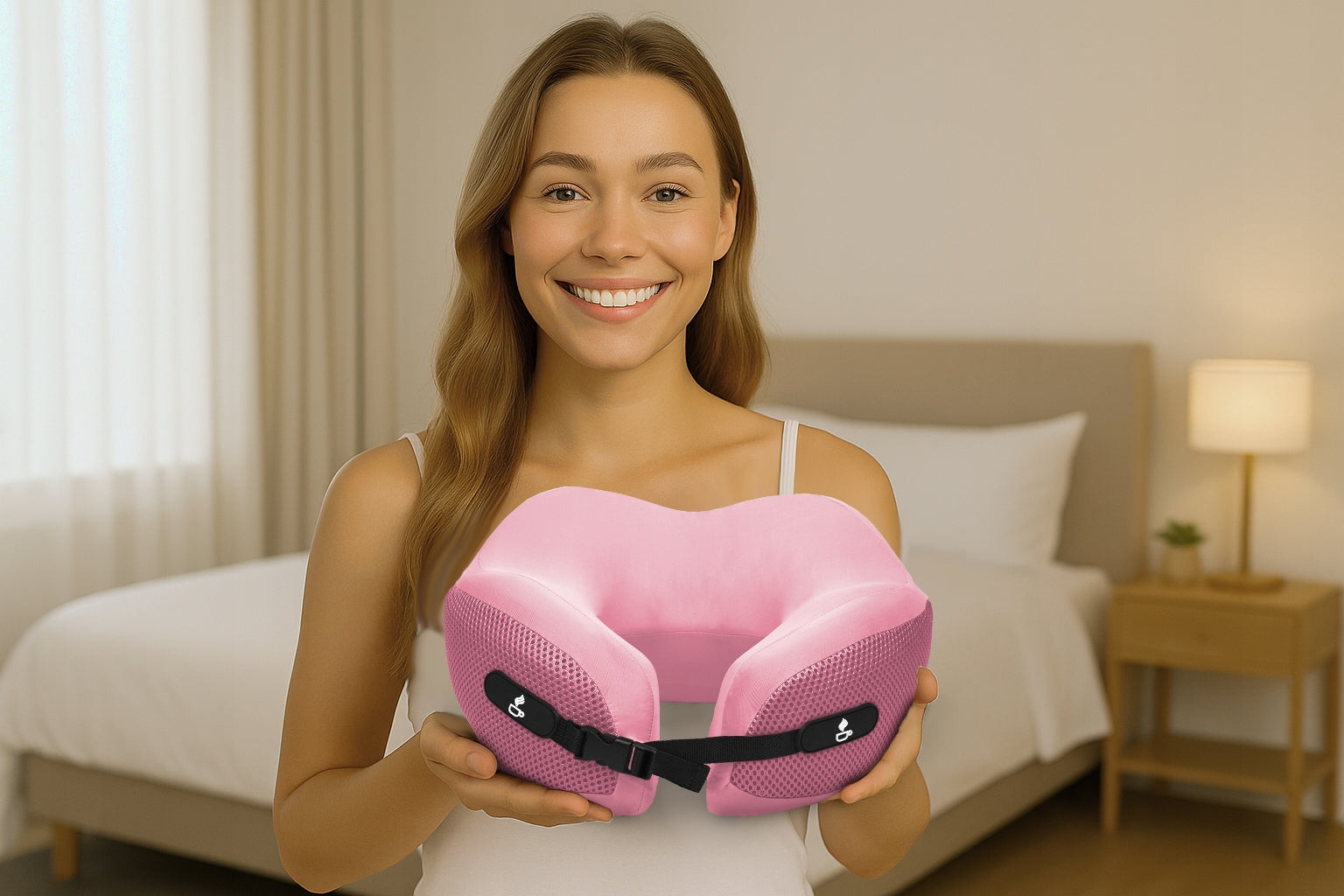 TRAVEL PILLOW TOURIST CROISSANT FOR AIRPLANE NECK MEDI SLEEP Packaging status original
