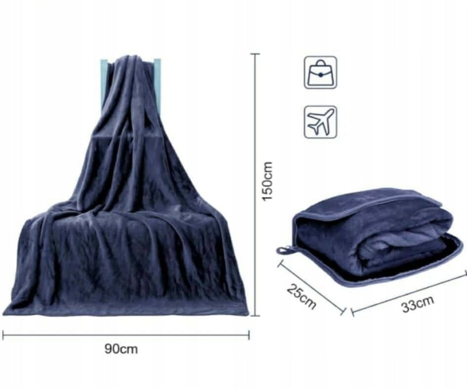 TRAVEL PILLOW TRAVEL BLANKET FOR CAR AIRPLANE WITH COVER Manufacturer code GLX