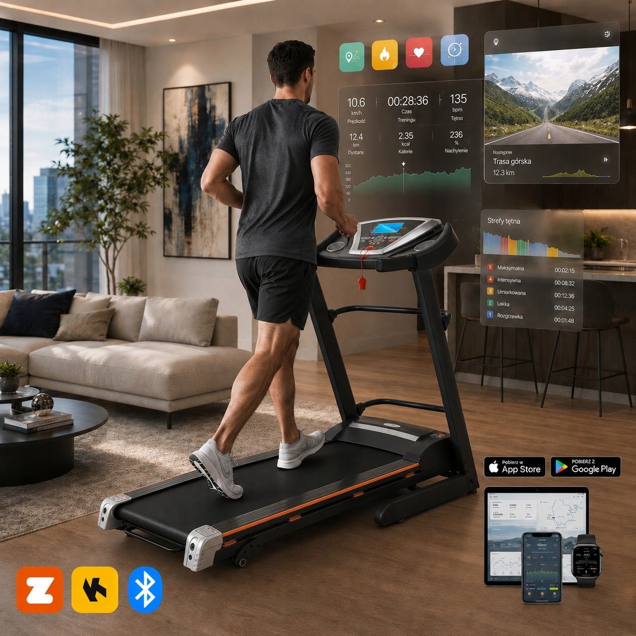 TREADMILL ELECTRIC HOME CORCIANO LAXE FOLDING MASSAGER 150KG 19KMH Packaging status original