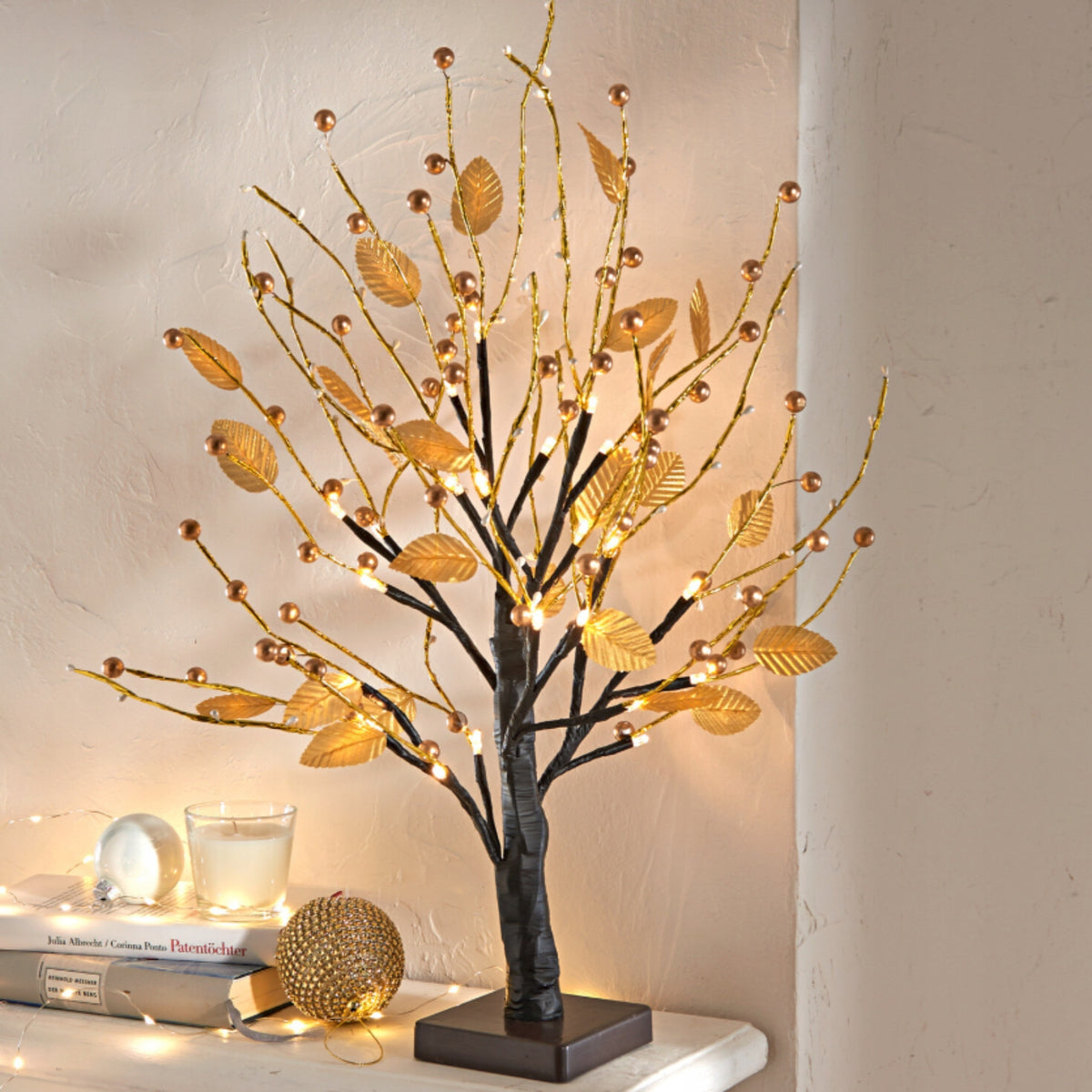 TREE LAMP DECIDUOUS TREE LED 55 CM LEAVES GLOWING DECORATION Manufacturer code Drzewko LIŚCIASTE LED LAMPKA LISTKI