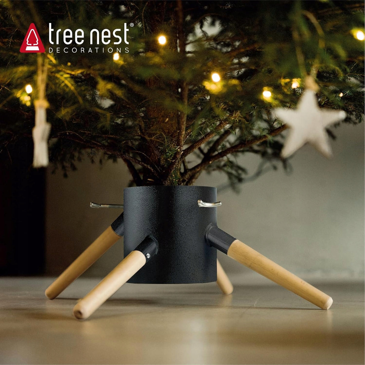TREE NEST, CHRISTMAS TREE STAND UP TO 3M, METAL, BLACK, HOLIDAYS, CHRISTMAS TREE Packaging status original