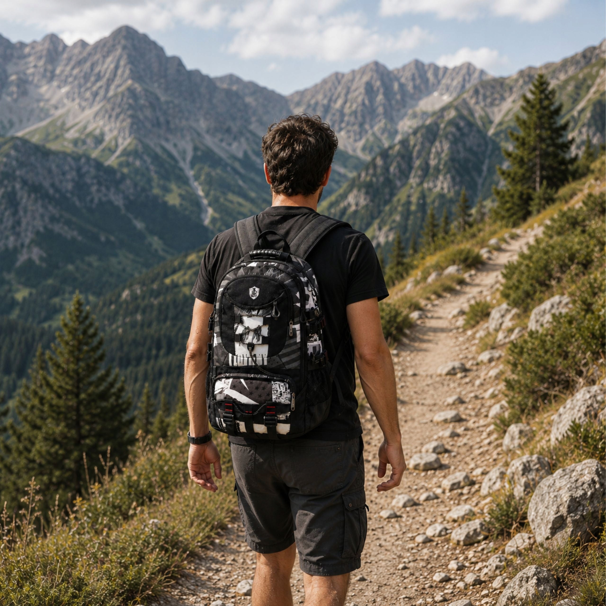 TREKKING BACKPACK HIKING CAMPING FOR A TRIP TO THE MOUNTAINS 30L SURVIVAL Brand Imiti