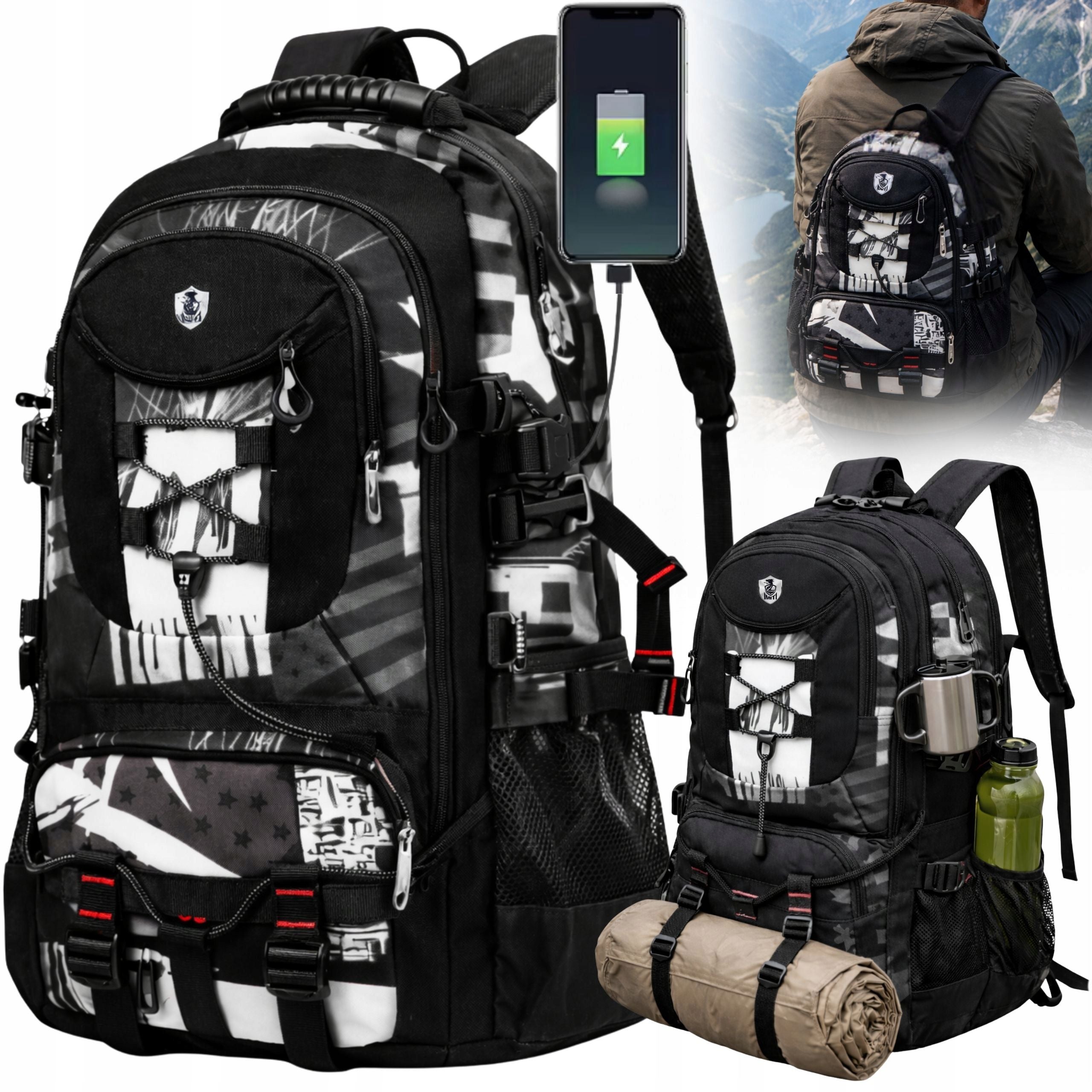 TREKKING BACKPACK HIKING CAMPING FOR A TRIP TO THE MOUNTAINS 30L SURVIVAL